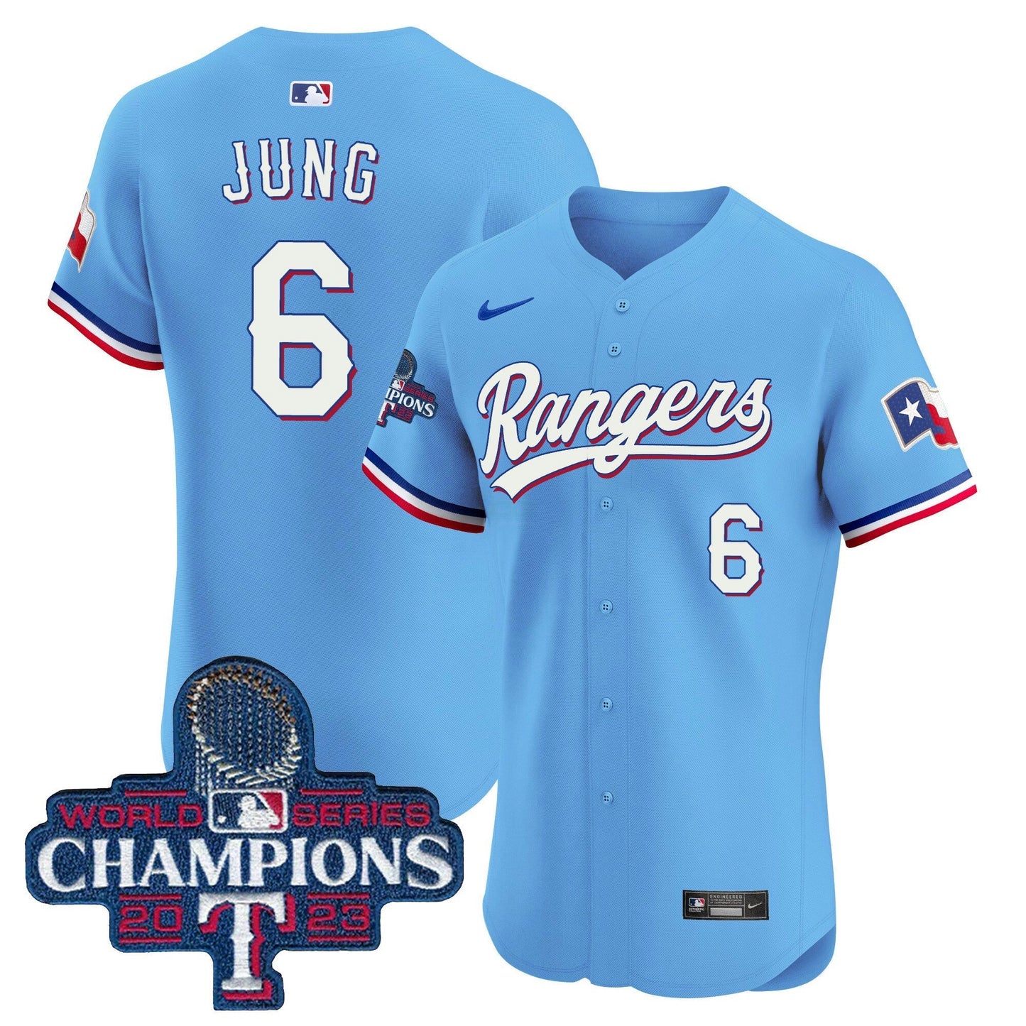 Camisa MLB Men’s Texas World Series Champions Vapor Premier Elite Jersey