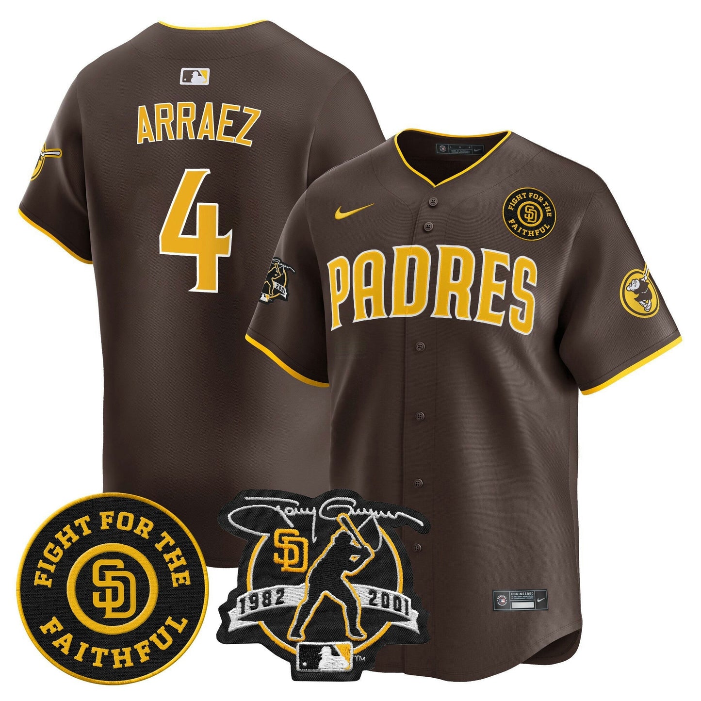 Camisa MLB Men’s Tony Gwynn & Faithful Patch Vapor Premier Limited Jersey