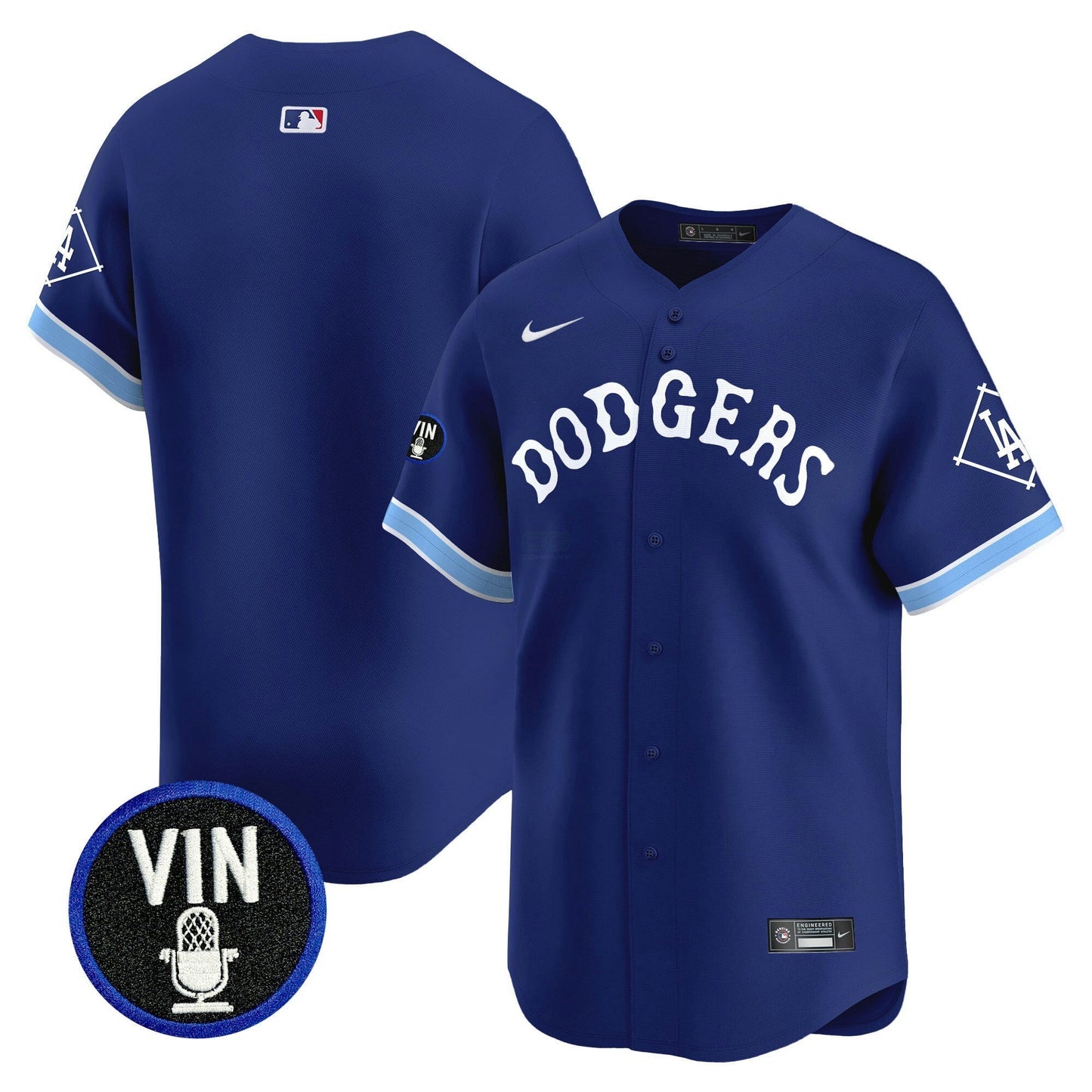Camisa MLB Men’s Tribute Vin Scully Patch Vapor Premier Limited Jersey