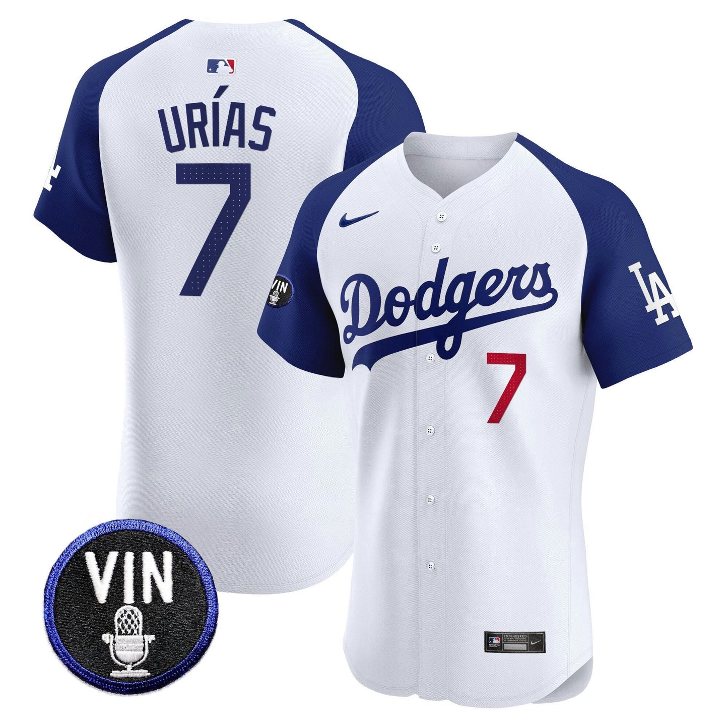 Camisa MLB Men’s Vin Scully Patch Vapor Premier Elite Jersey