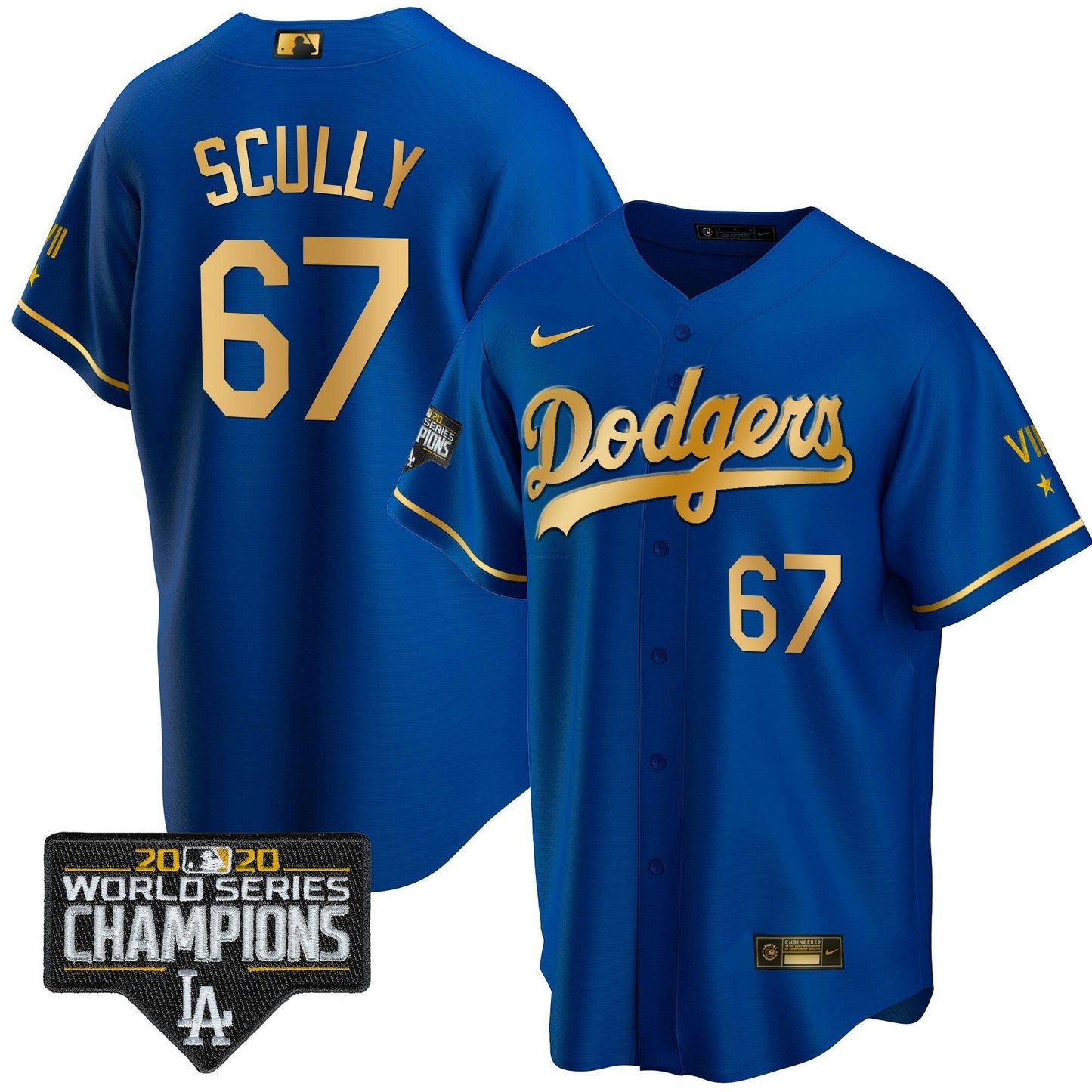 Camisa MLB Men’s World Series 2020 Dourada Jersey