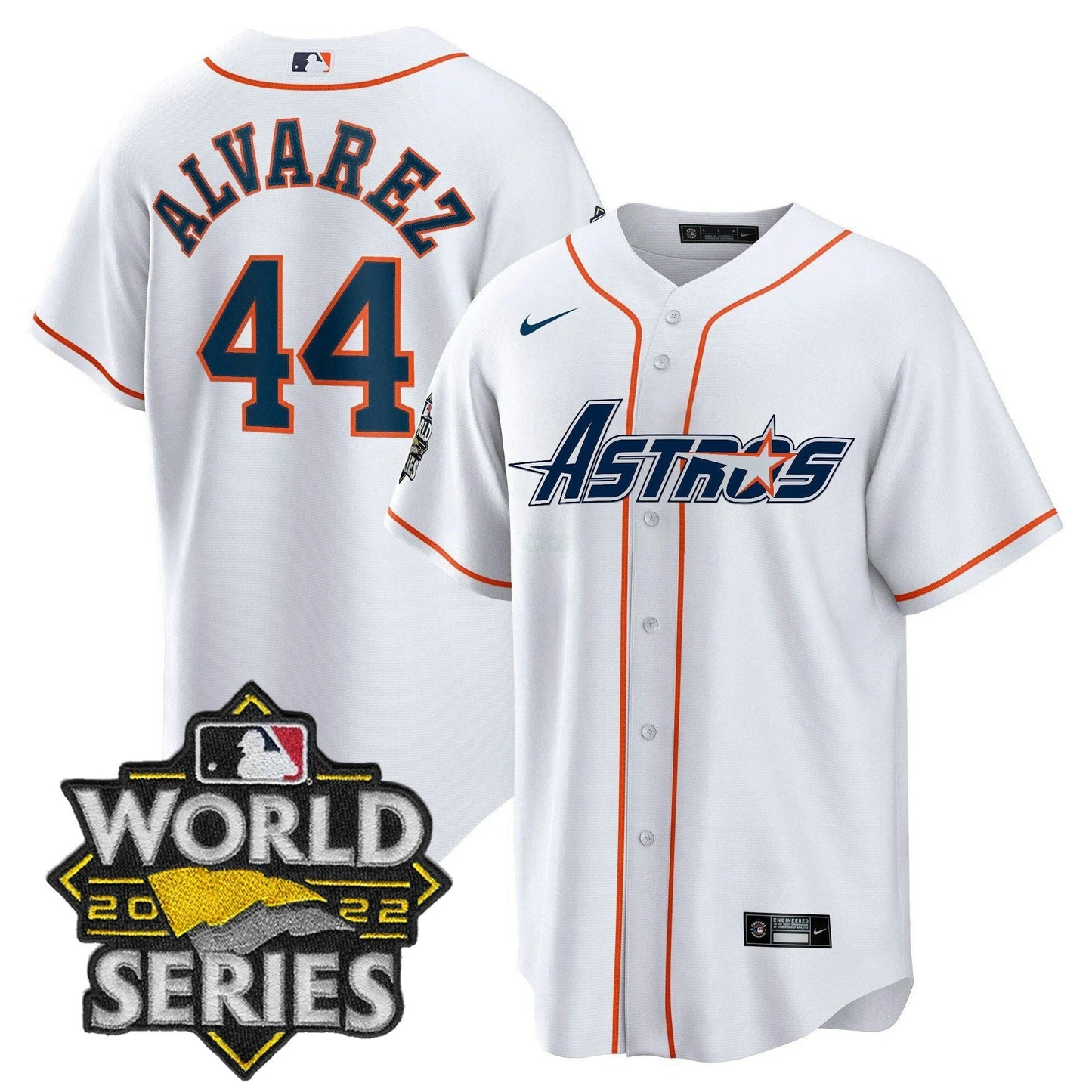 Camisa MLB Men’s World Series & Throwback Patch Dourada Jersey