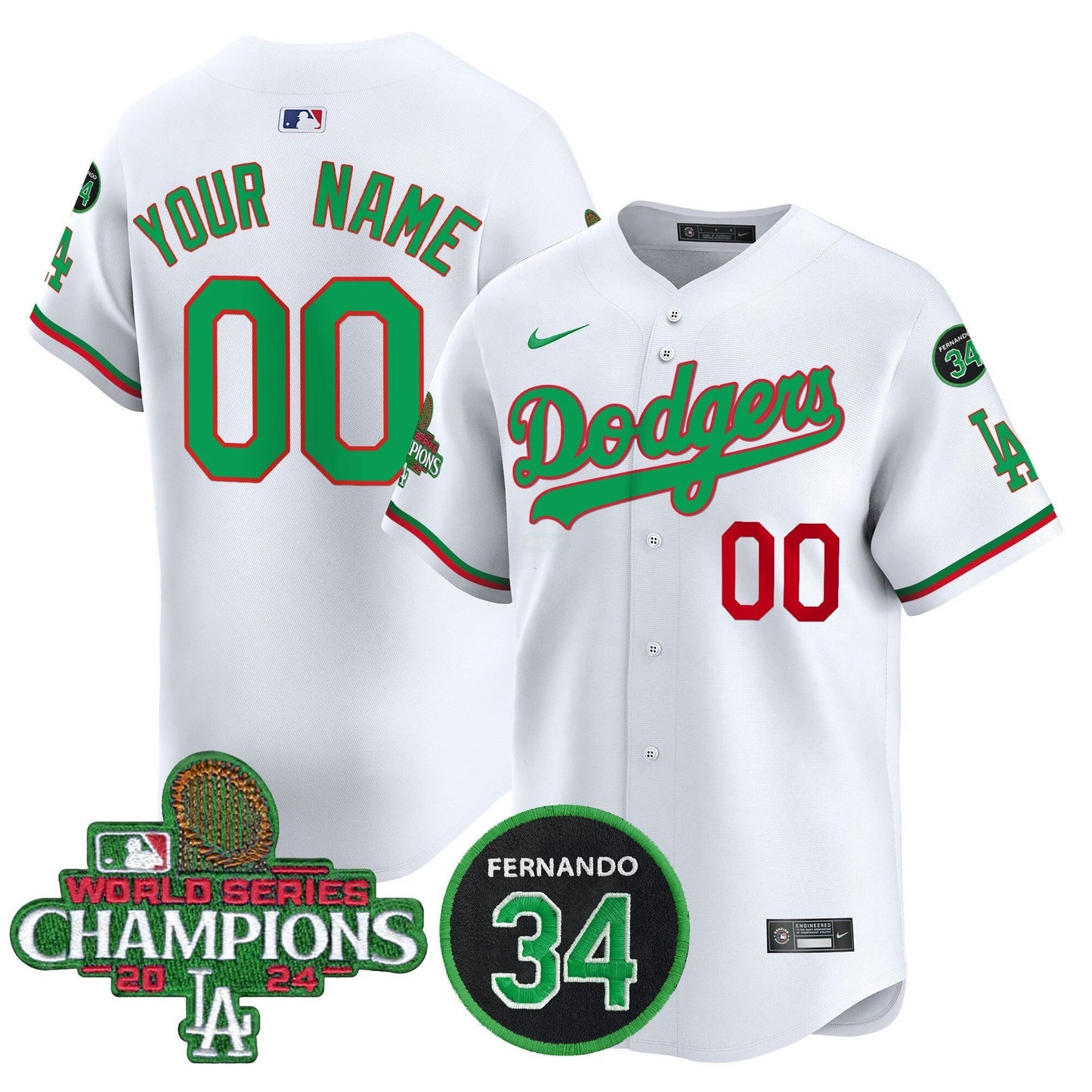 Camisa MLB Mexico 2024 World Series Champions Patch Vapor Premier Limited Jersey V3
