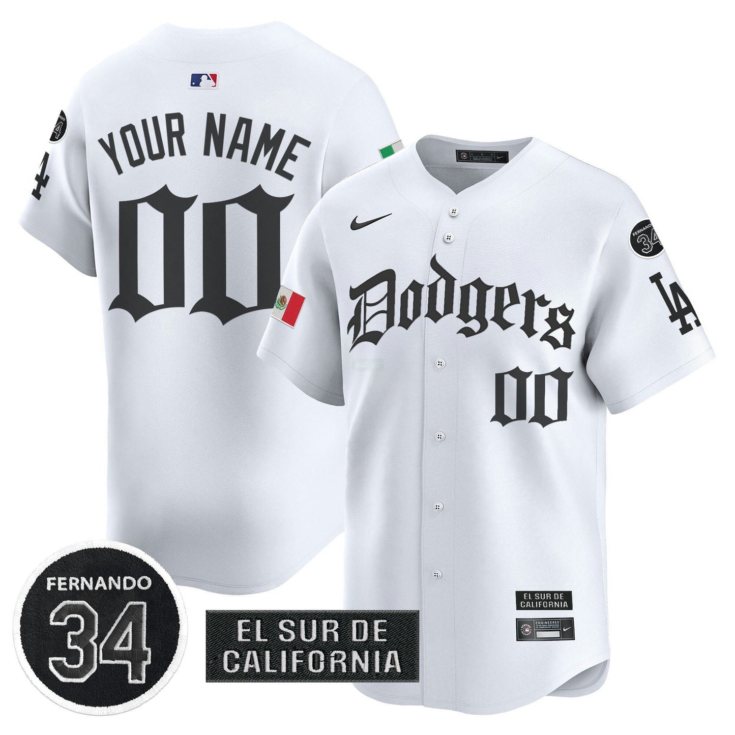 Camisa MLB Mexico 2025 LA Gothic Style Vapor Premier Limited Jersey V2