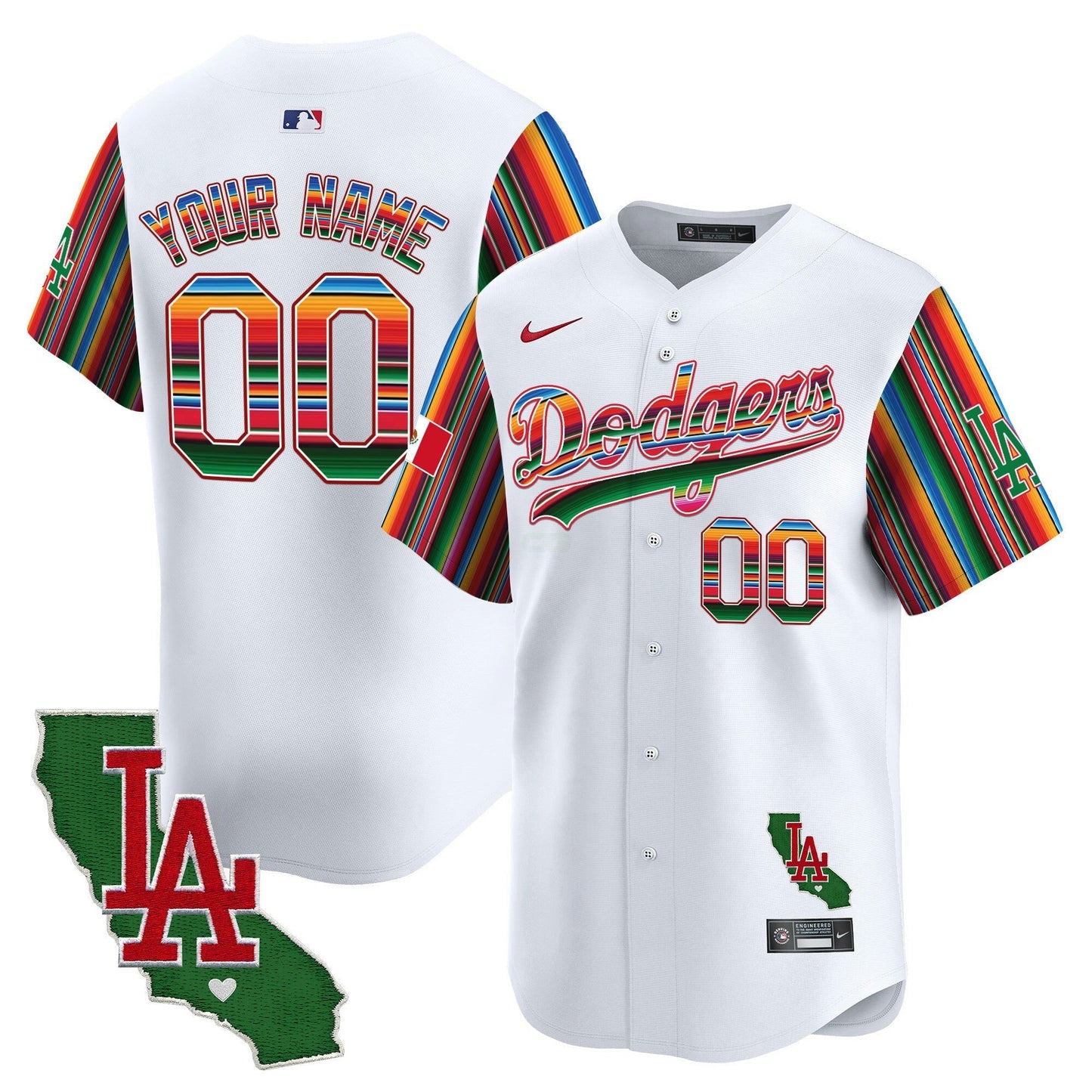 Camisa MLB Los Angeles Dodgers Mexico California Patch Vapor Premier Limited Jersey V5