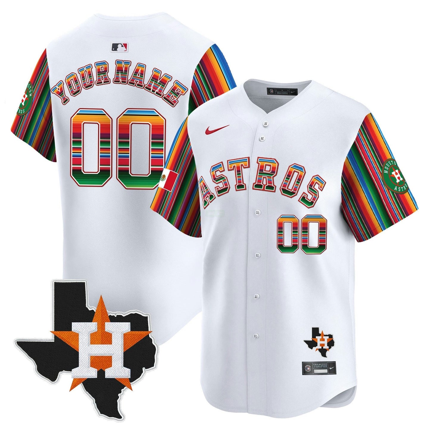 Camisa MLB Mexico Texas Patch Vapor Premier Limited Jersey V5