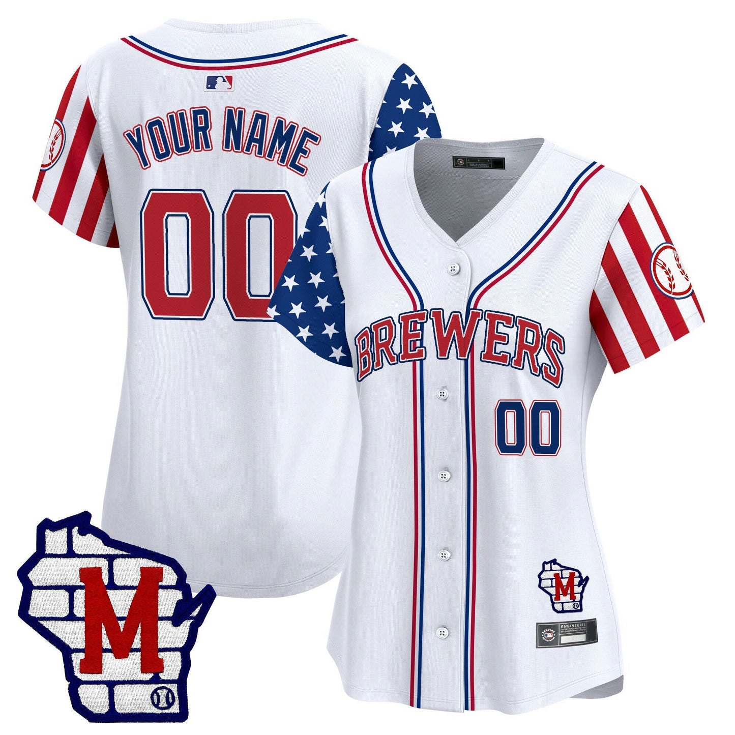 Camisa MLB Milwaukee 2025 Independence Day Vapor Premier Limited Jersey