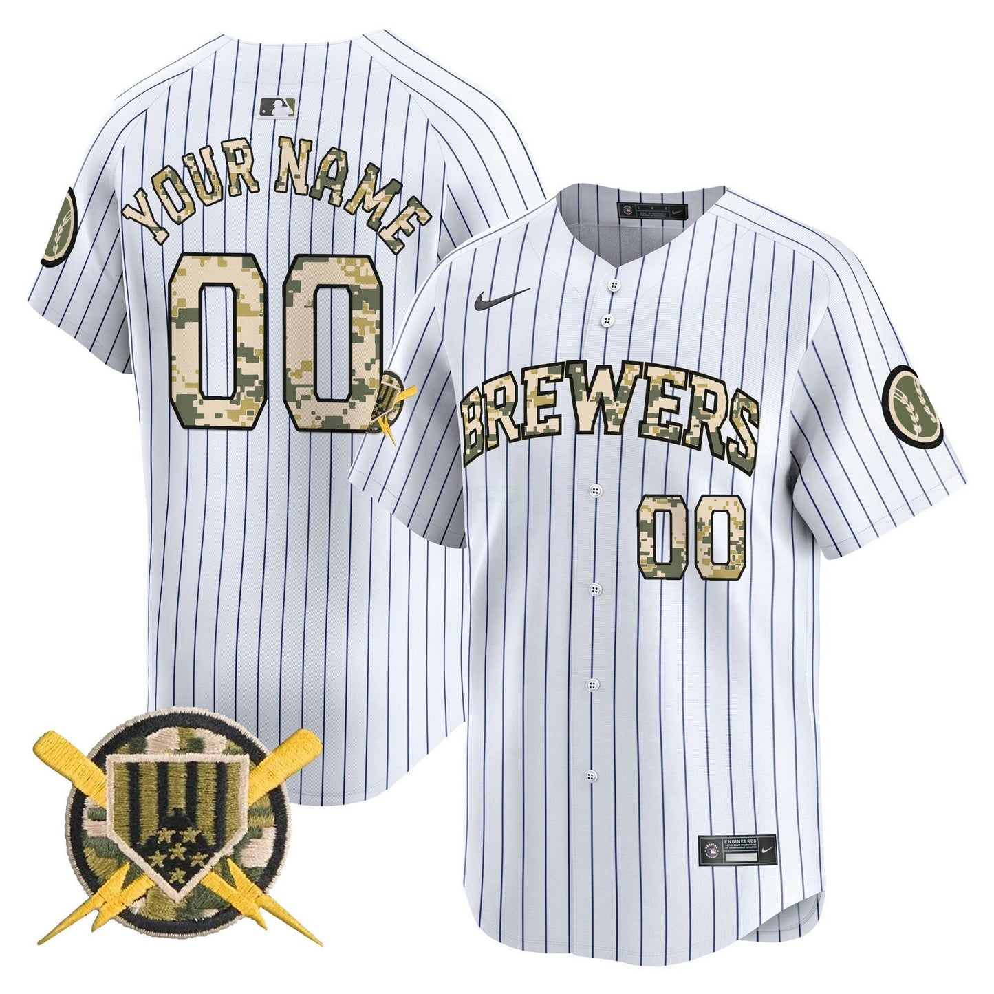 Camisa MLB Milwaukee Armed Forces Day Vapor Premier Limited Jersey