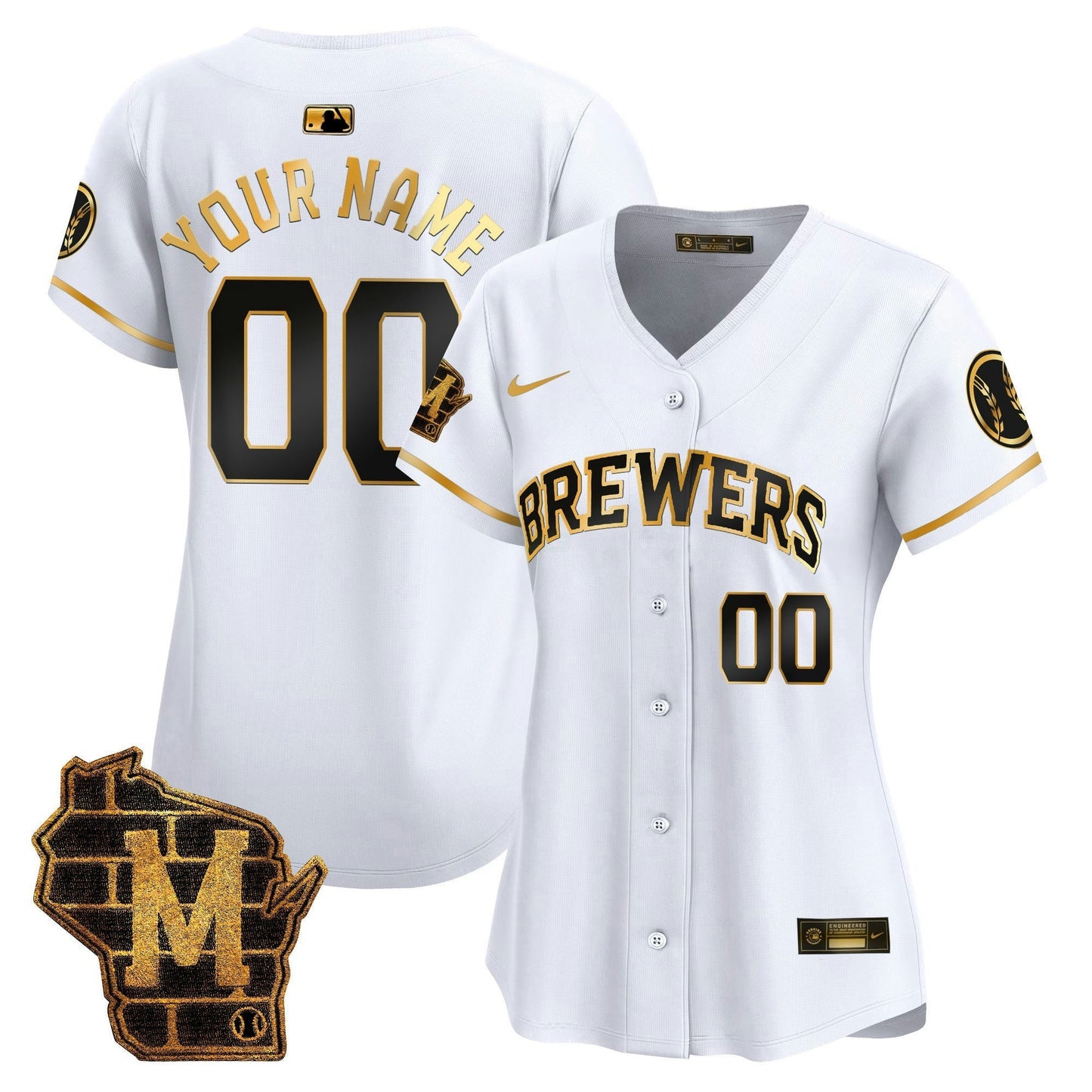 Camisa MLB Milwaukee Home Patch Vapor Premier Limited Jersey