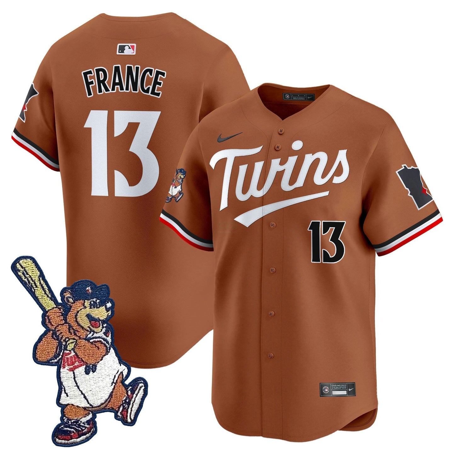 Camisa MLB Minnesota T.C. Bear Patch Vapor Premier Limited Jersey