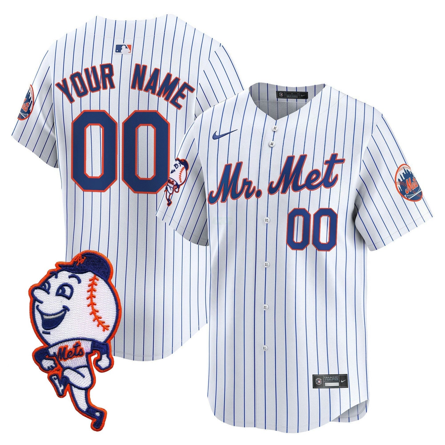 Camisa MLB Mr. Met Patch Vapor Premier Limited Jersey