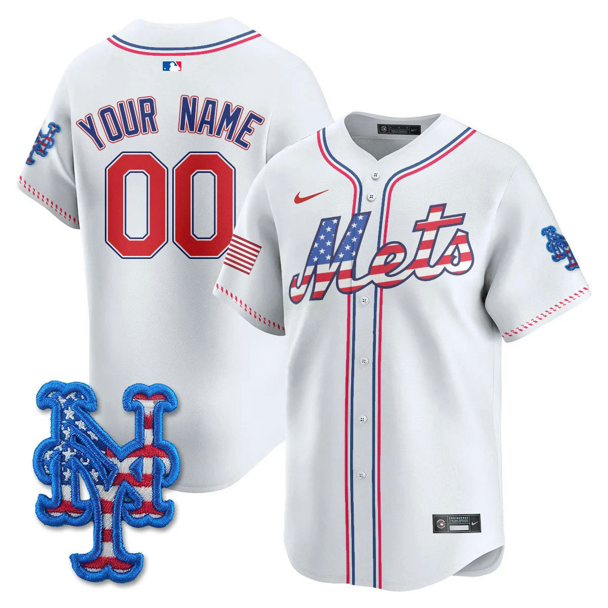 Camisa MLB New York Mets New York 2025 Fourth of July Vapor Premier Limited Jersey