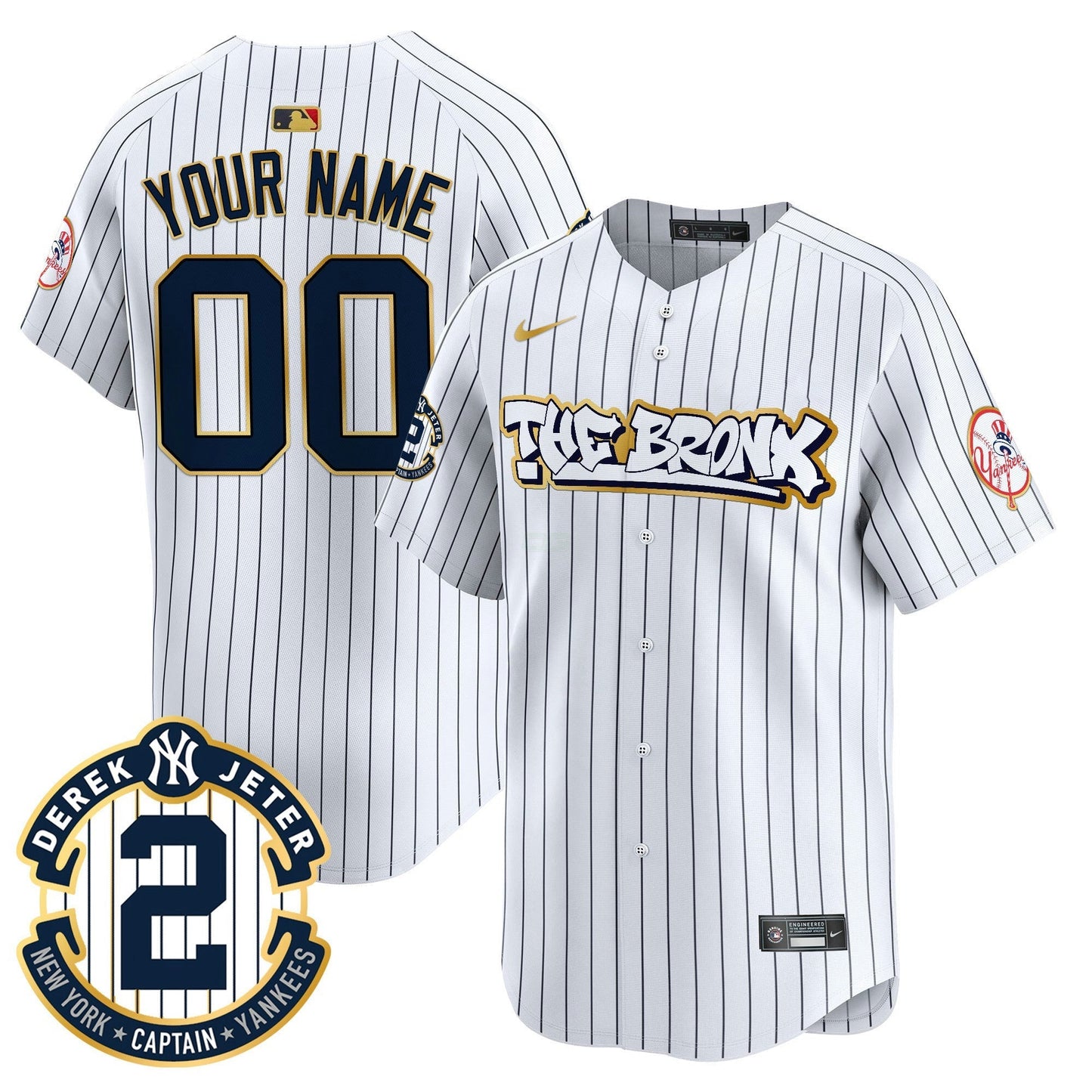 Camisa MLB New York The Bronx Graffiti Gold Trim Vapor Premier Limited Jersey