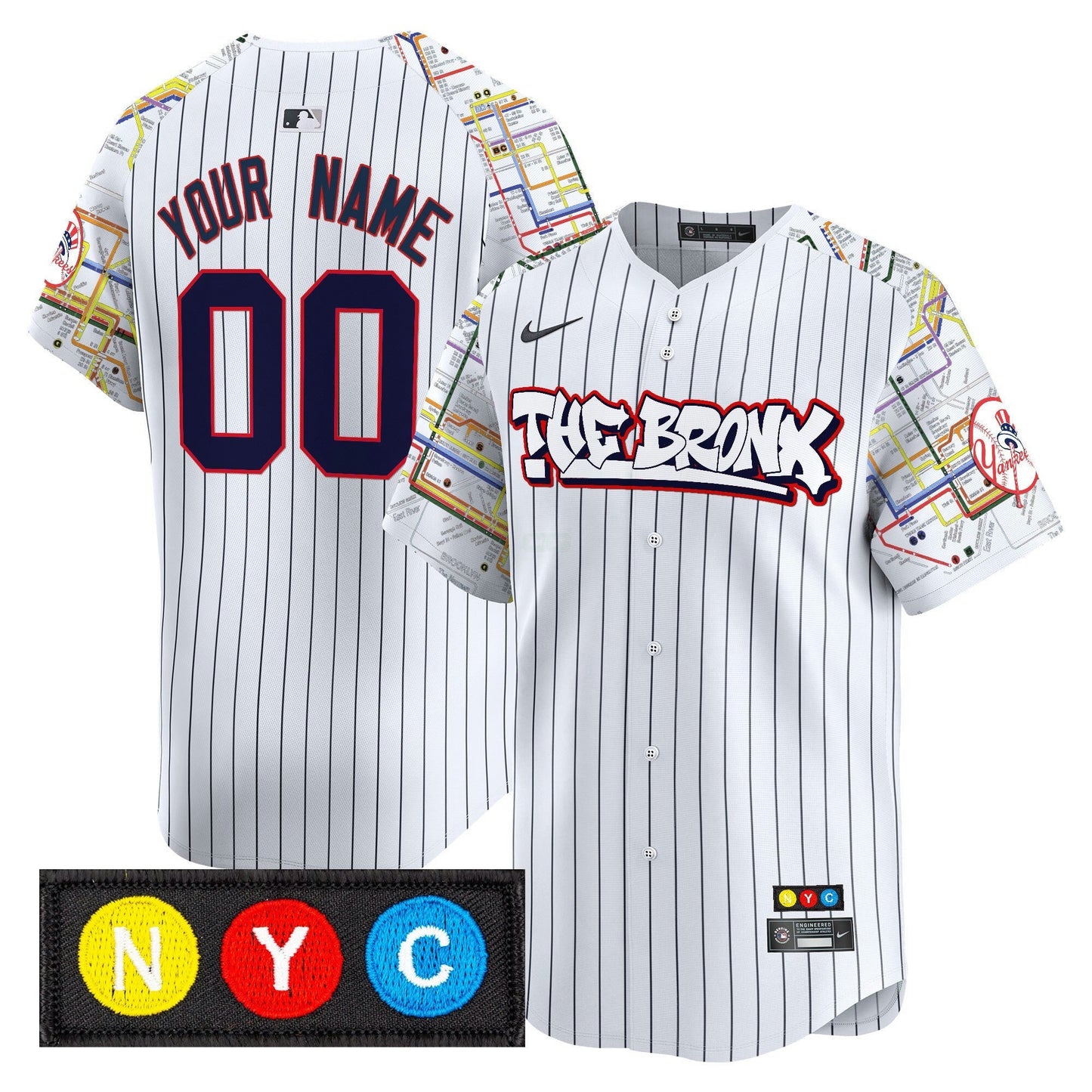 Camisa MLB New York The Bronx Subway Style Vapor Premier Limited Jersey – Stitched