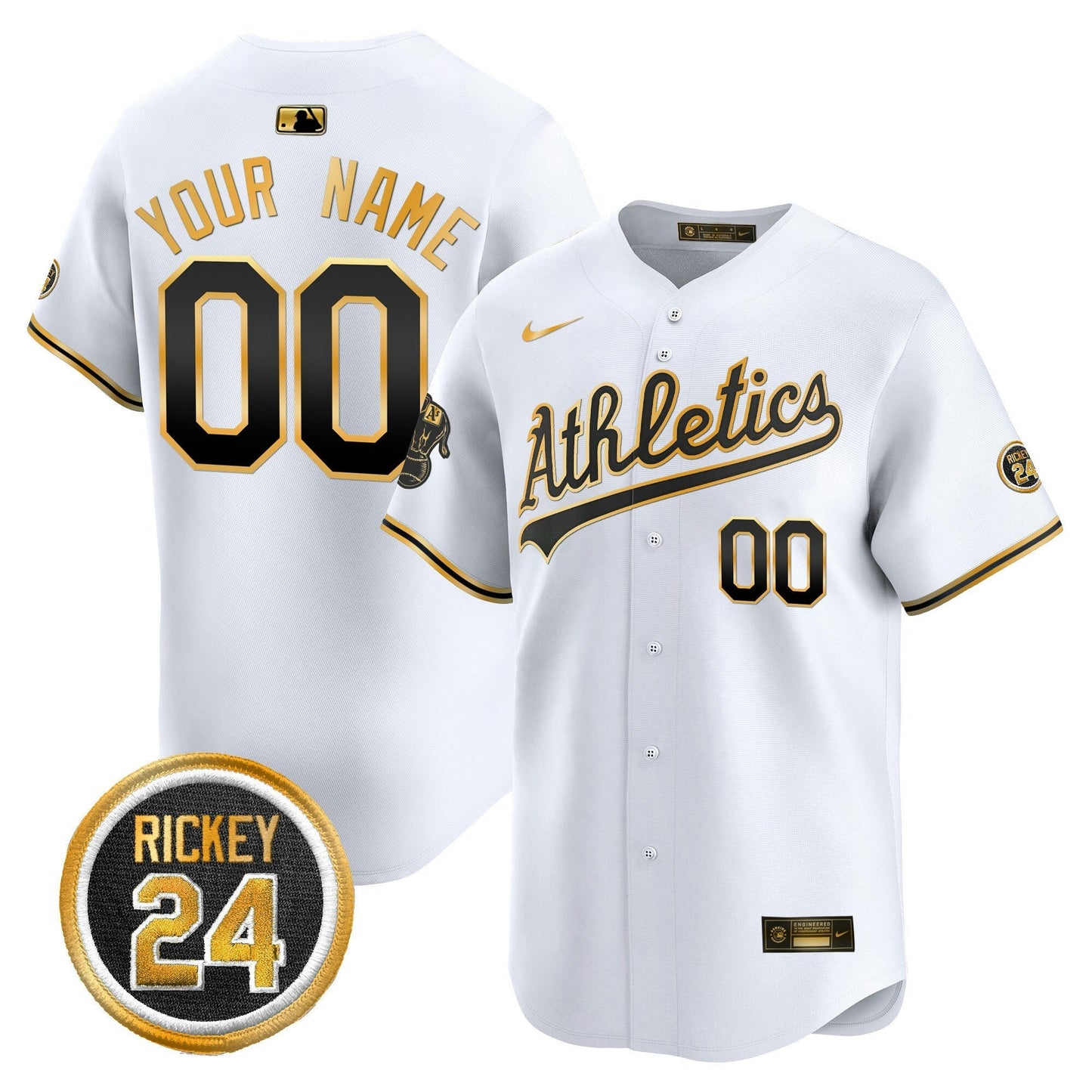 Camisa MLB Oakland Rickey Henderson Patch Vapor Premier Limited Jersey
