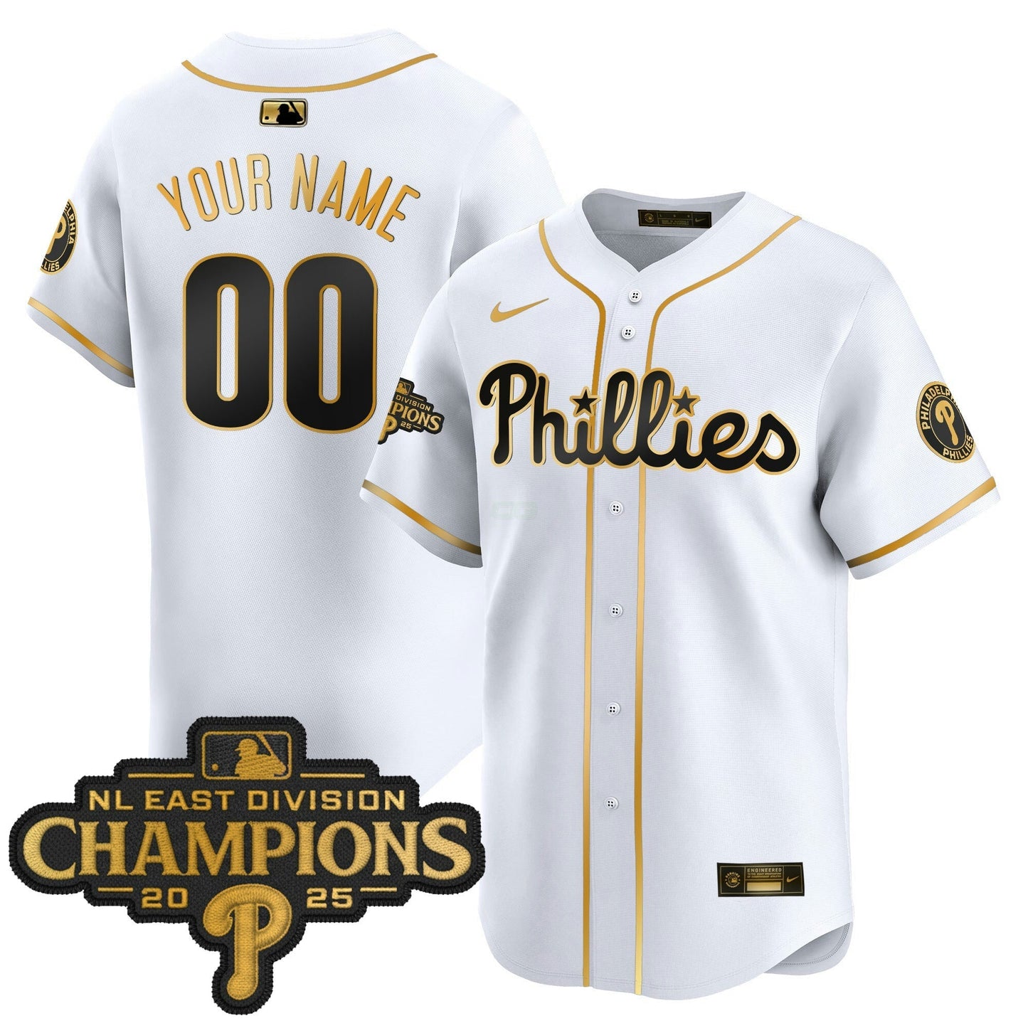 Camisa MLB Philadelphia 2025 NL East Division Champions Patch Vapor Premier Limited Jersey