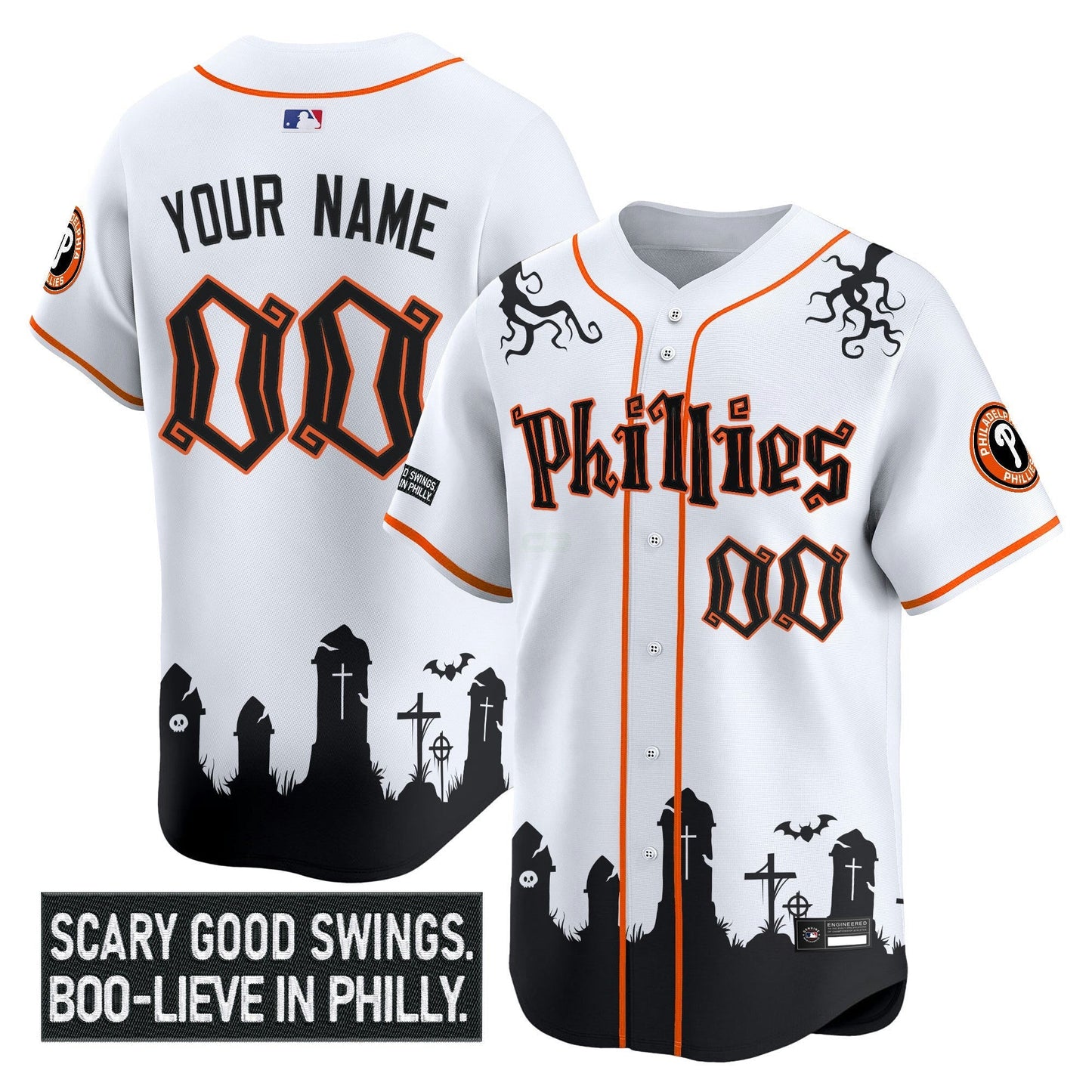 Camisa MLB Philadelphia ‘Halloween Spooky Edition’ Premier Limited Jersey – Stitched