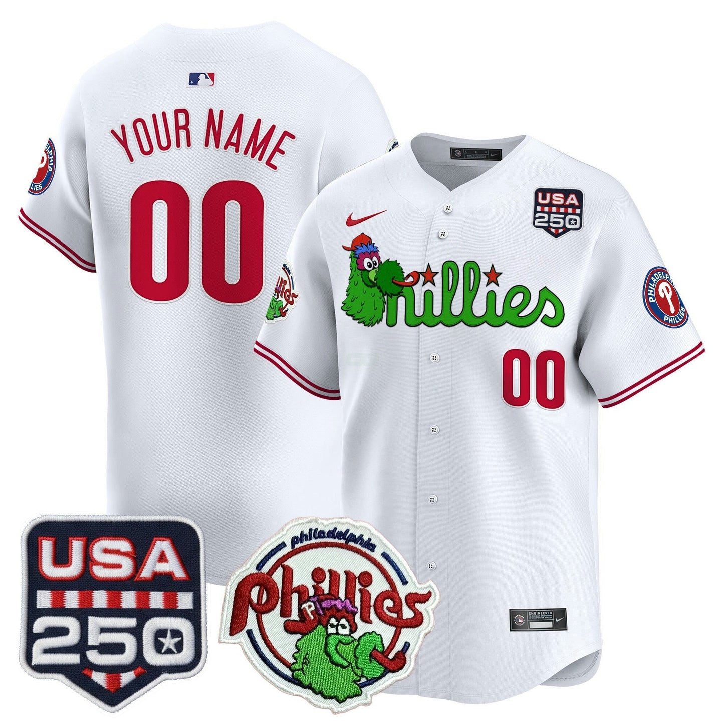 Camisa MLB Philadelphia Phanatic & 250America Patch Vapor Premier Limited Jersey