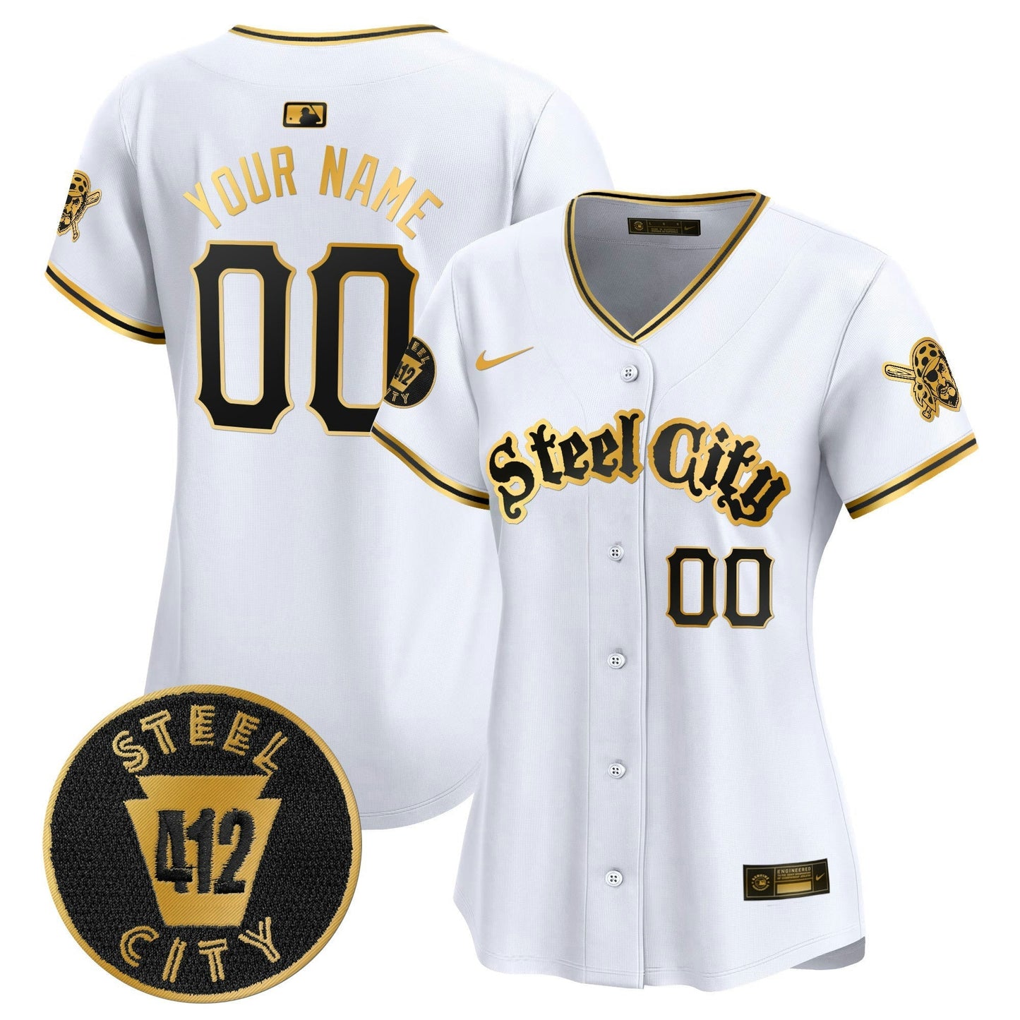 Camisa MLB Pittsburgh 412 Patch Vapor Premier Limited Jersey V5