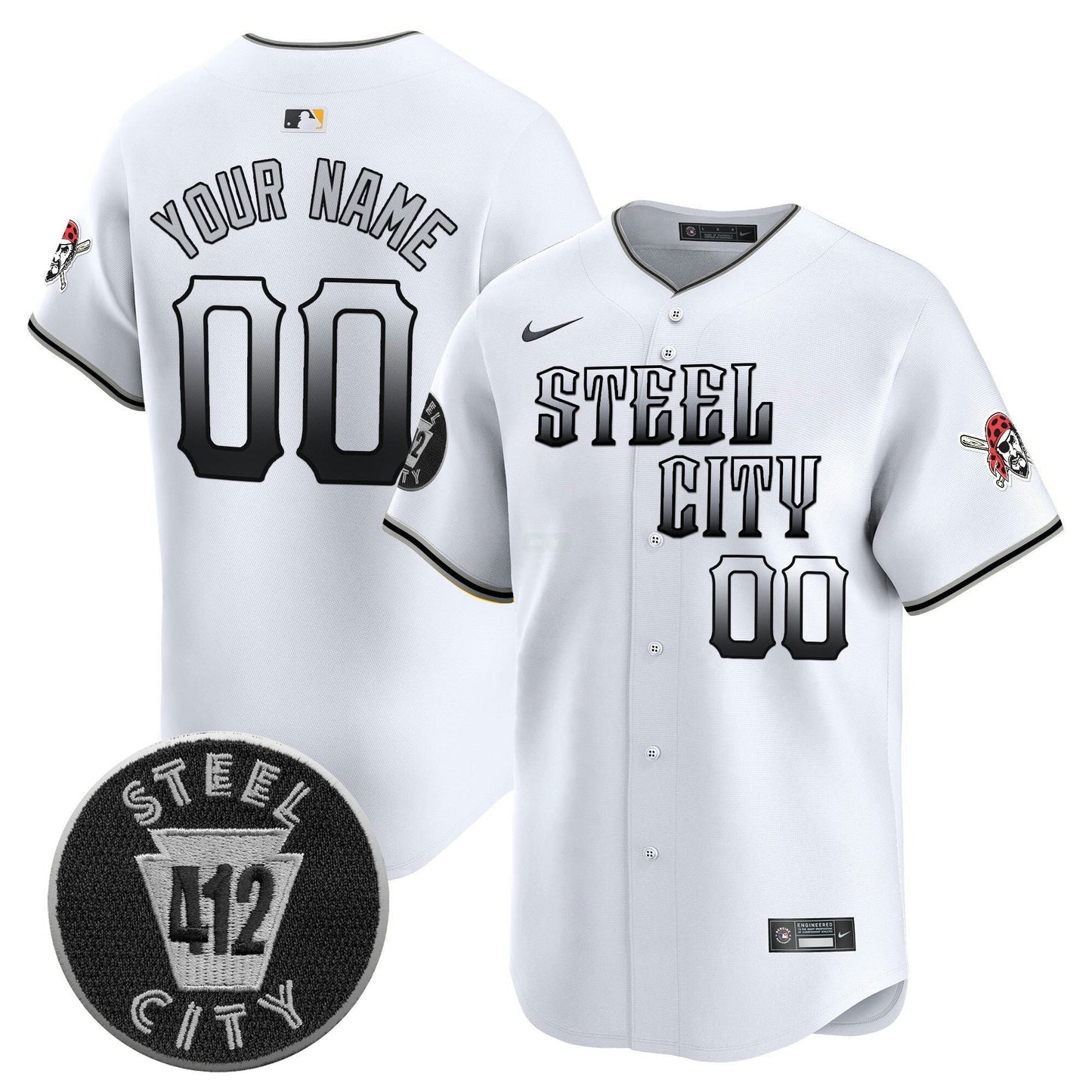 Camisa MLB Pittsburgh 412 Patch Vapor Premier Limited Jersey V8