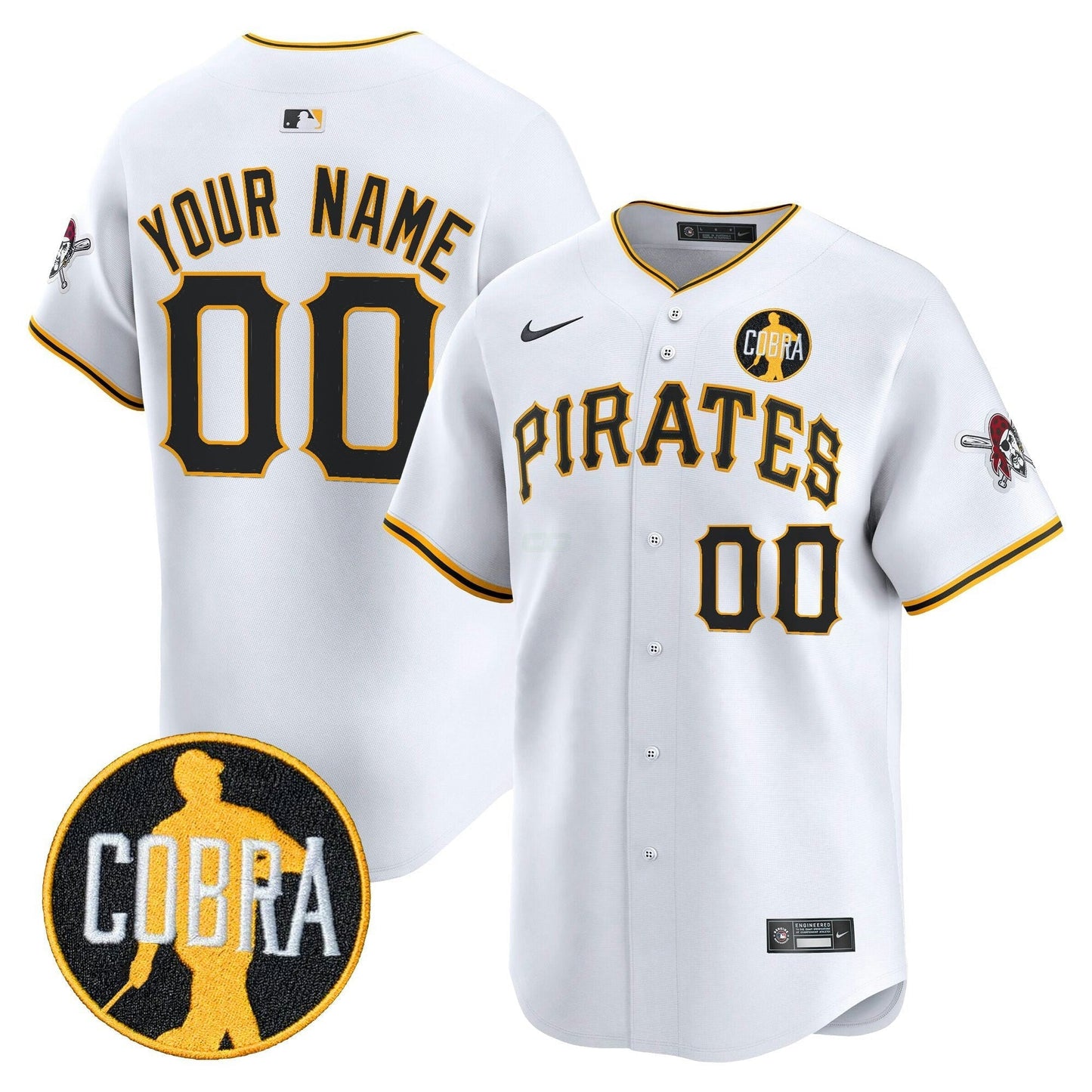 Camisa MLB Pittsburgh ‘Dave Parker Cobra Patch’ Vapor Premier Limited Jersey
