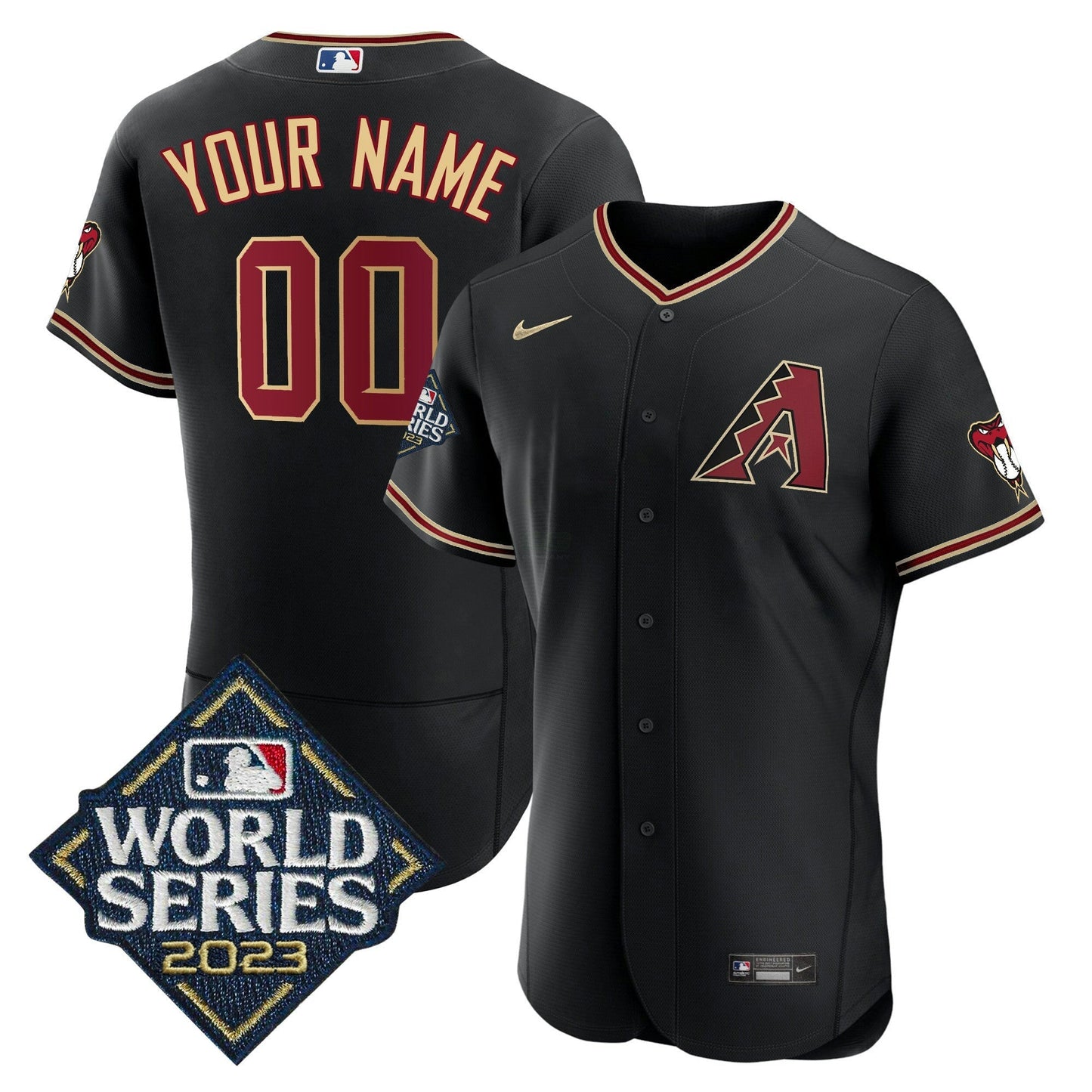 Camisa MLB Preta 2023 World Series Jersey