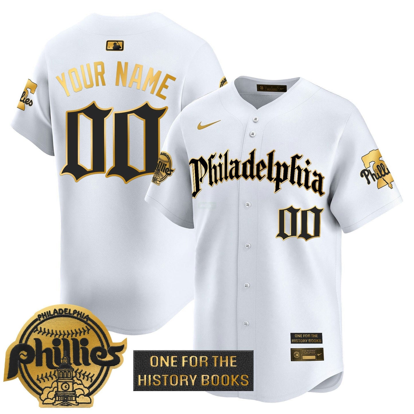 Camisa MLB ‘Retro Newspaper Edition’ Dourada Vapor Premier Limited Jersey