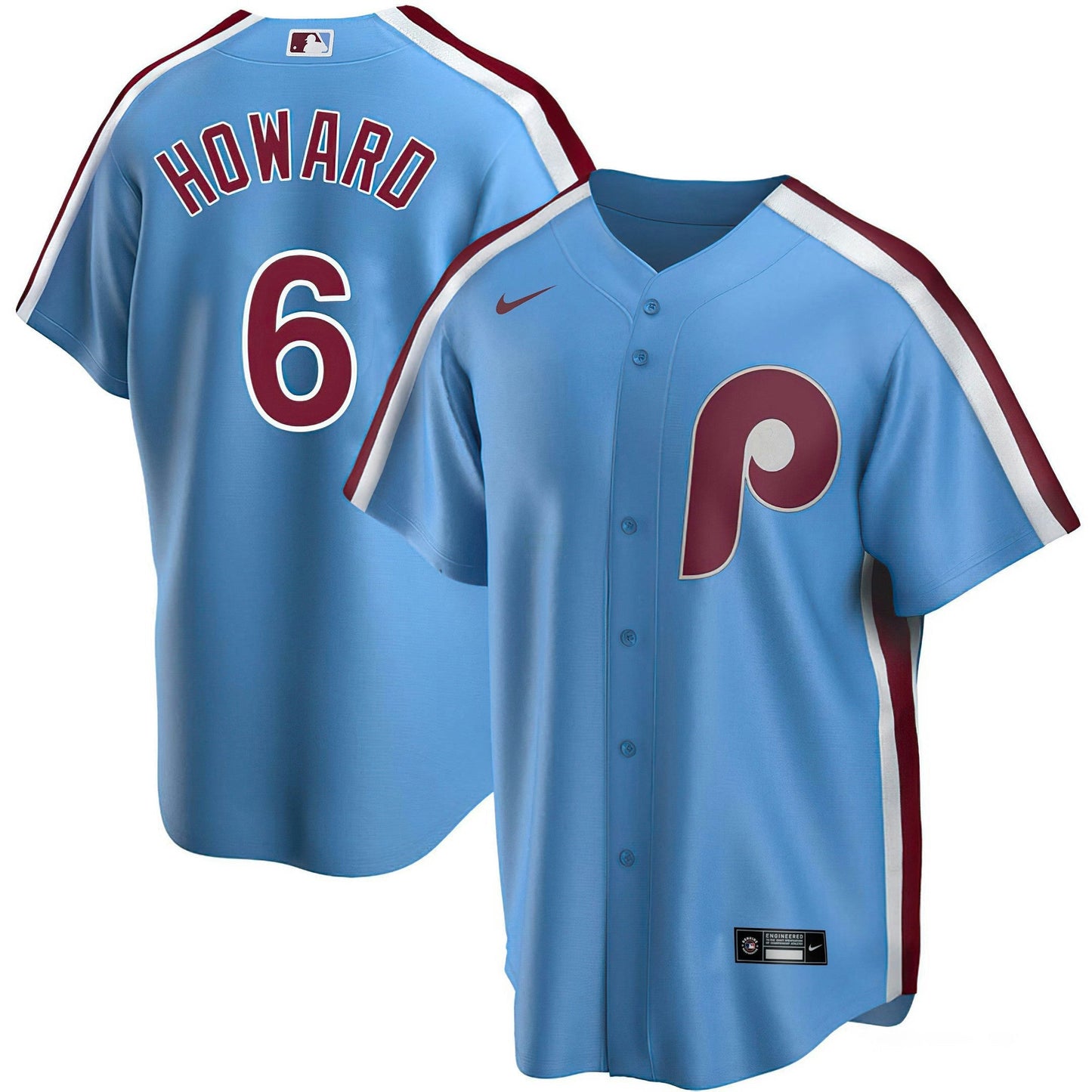 Camisa MLB Ryan Howard Philadelphia Light Blue Jersey - Ryan Howard