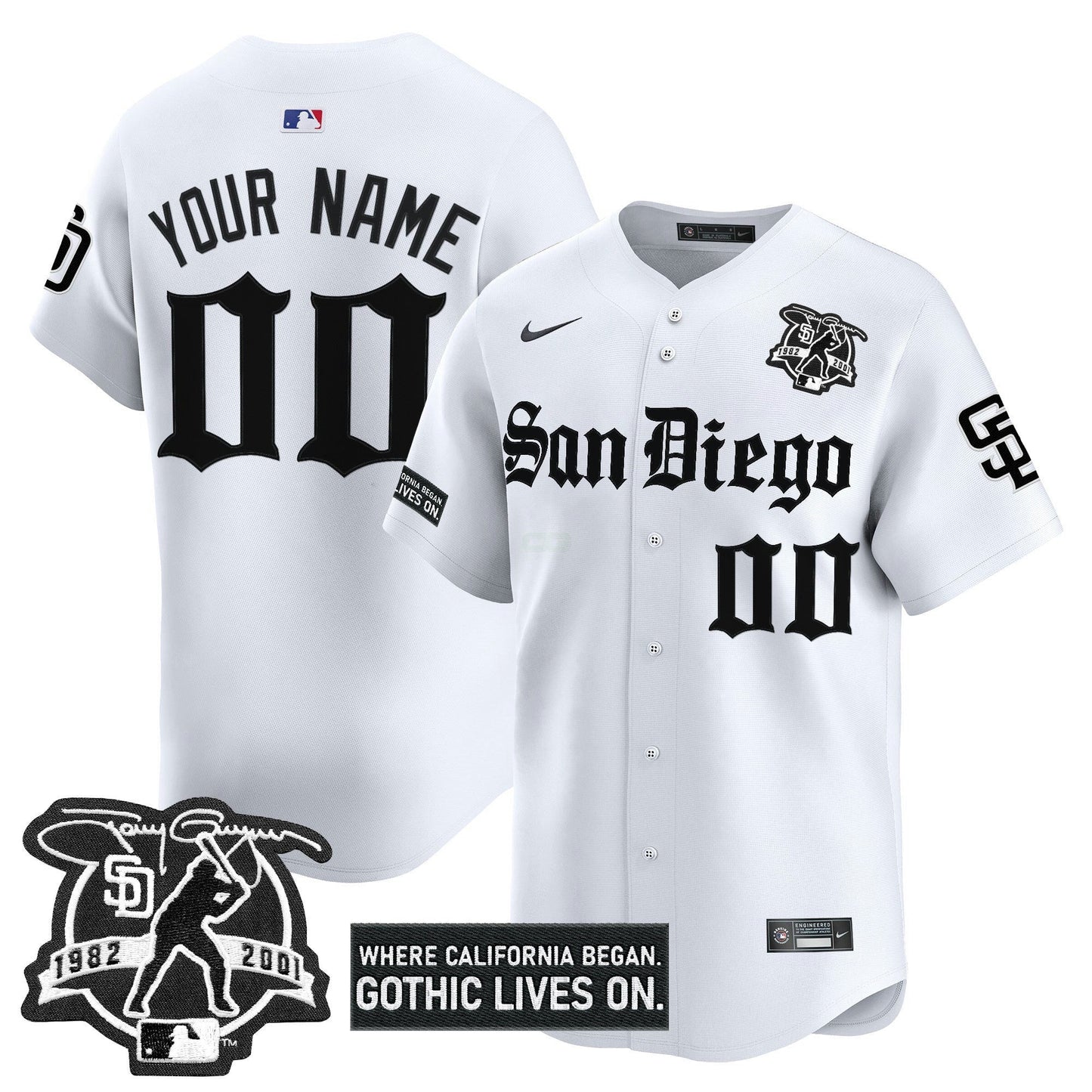 Camisa MLB San Diego ‘Gothic Edition’ Vapor Premier Limited Jersey