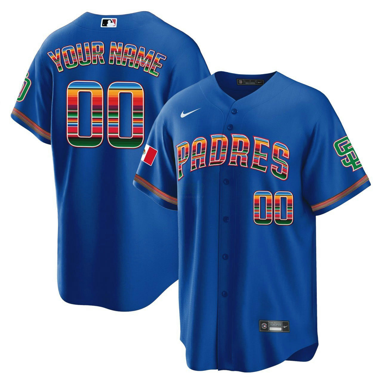 Camisa MLB San Diego Mexico Blue Jersey - Cool Base