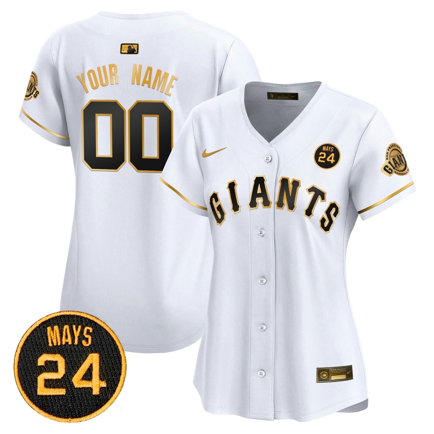 Camisa MLB San Francisco 2024 Willie Mays Patch Vapor Premier Limited Jersey V3