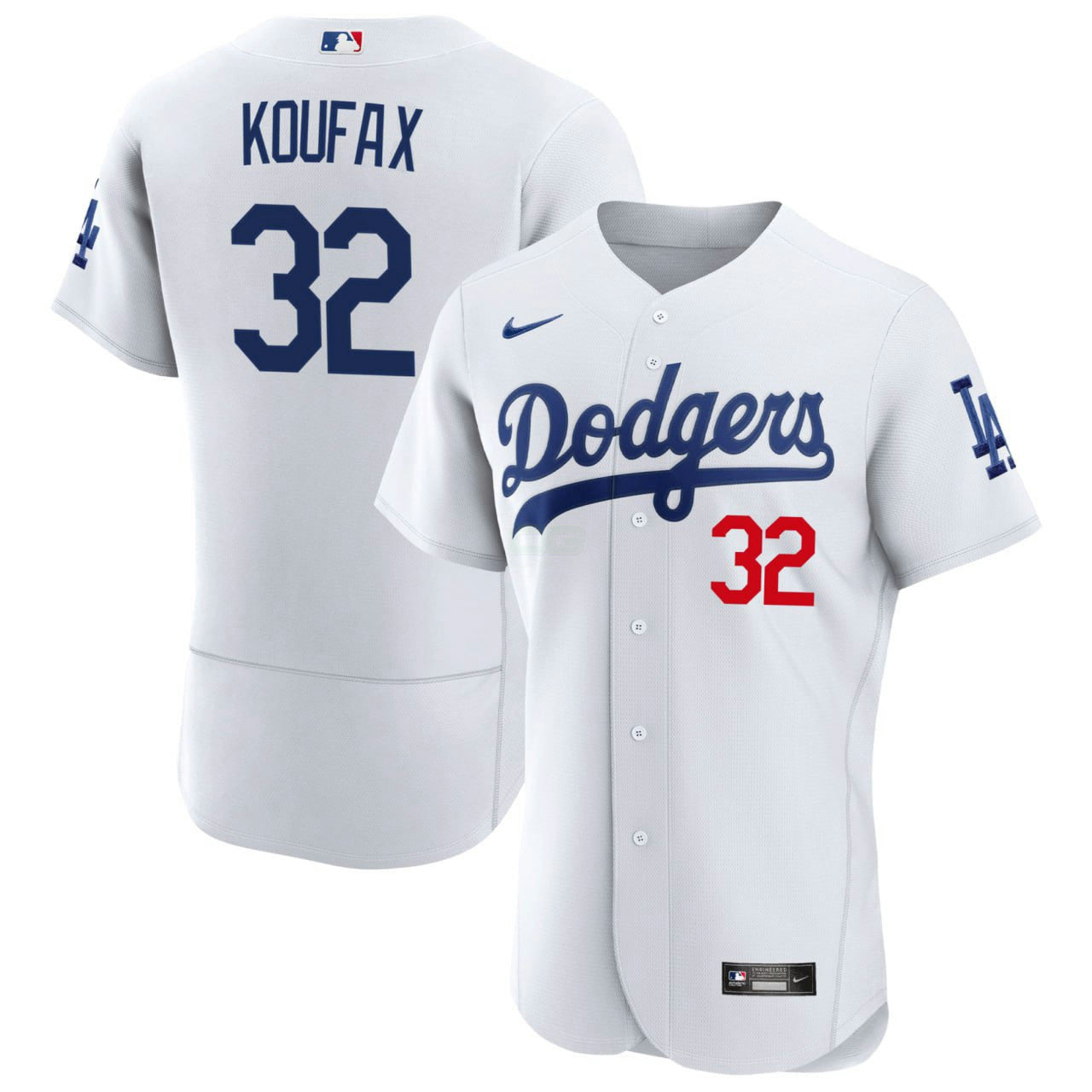 Camisa MLB Sandy Koufax Los Angeles White Jersey - Branca