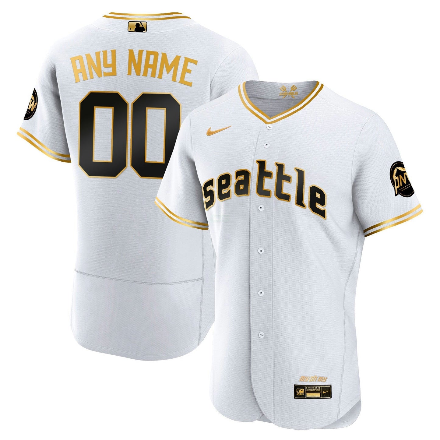 Camisa MLB Seattle 2023 City Connect Dourada Jersey