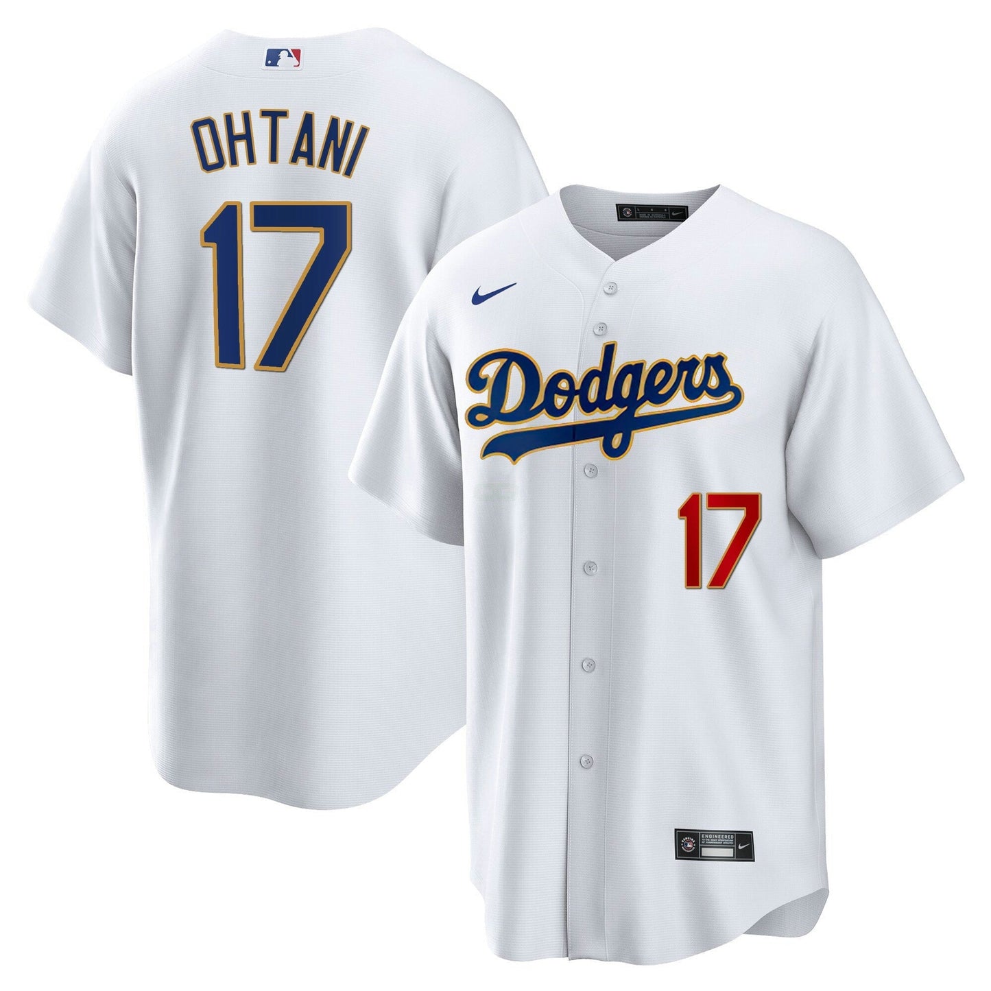 Camisa MLB Shohei Ohtani Los Angeles Gold Trim Cool Base Jersey