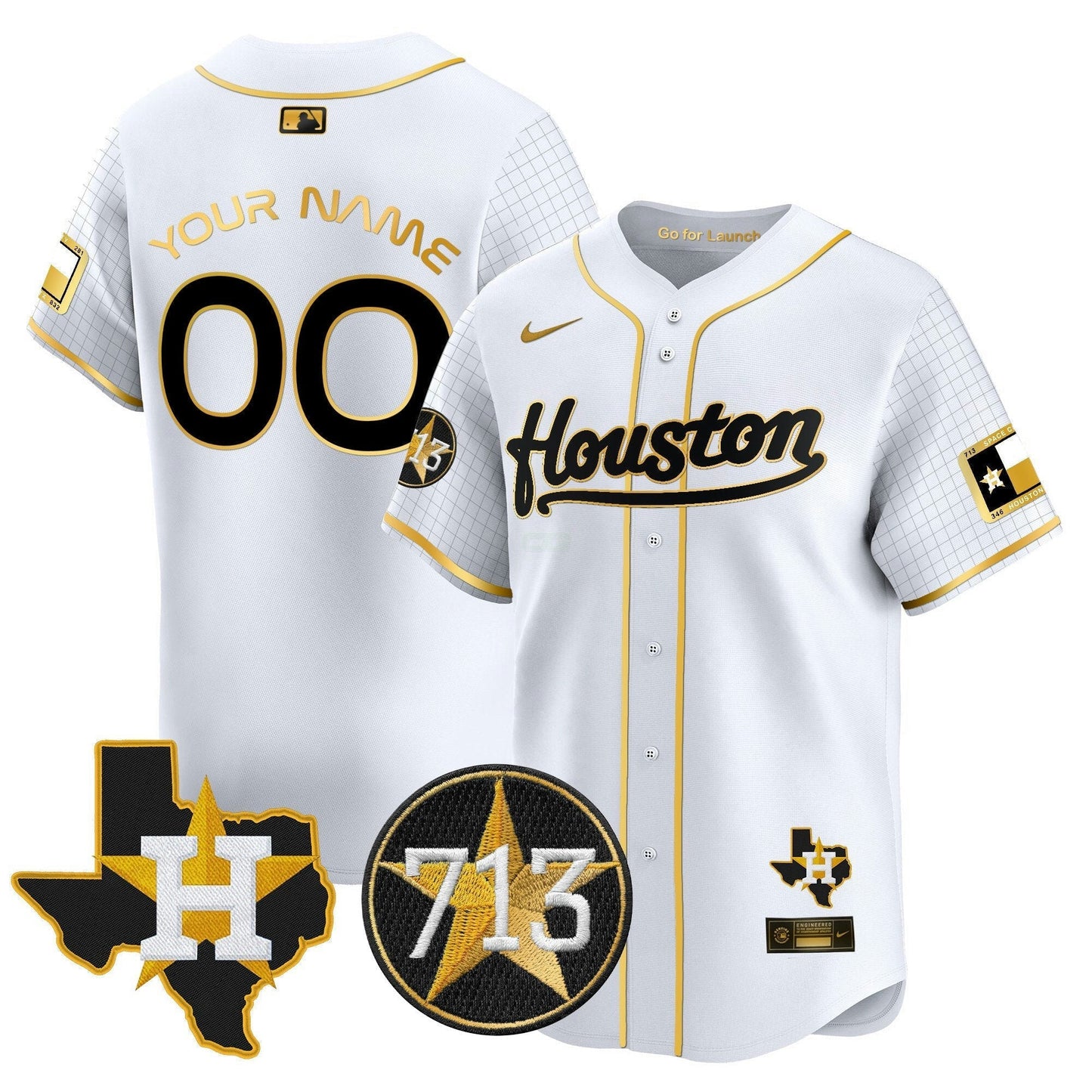Camisa MLB Space City 713 Patch Vapor Premier Limited Jersey