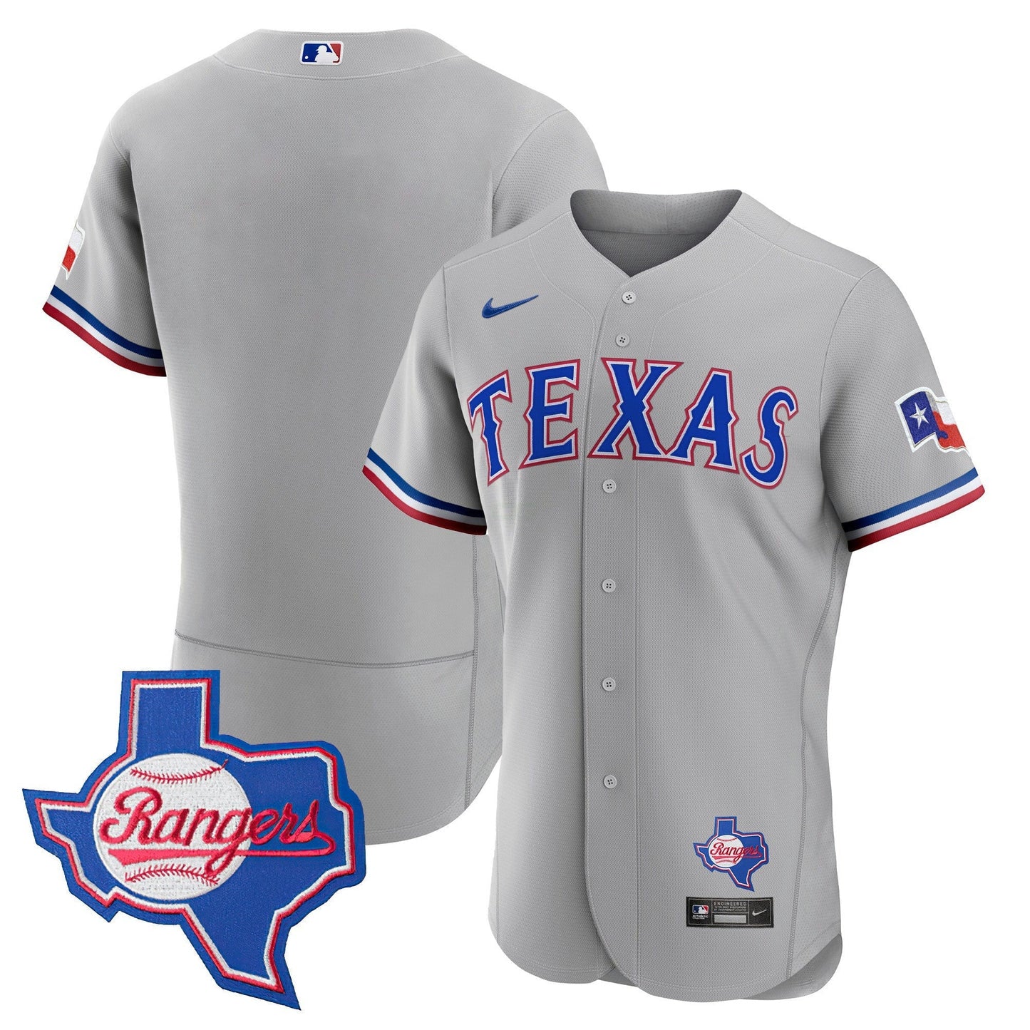 Camisa MLB Texas 2023 Cinza Flex Base Jersey – Texas Patch