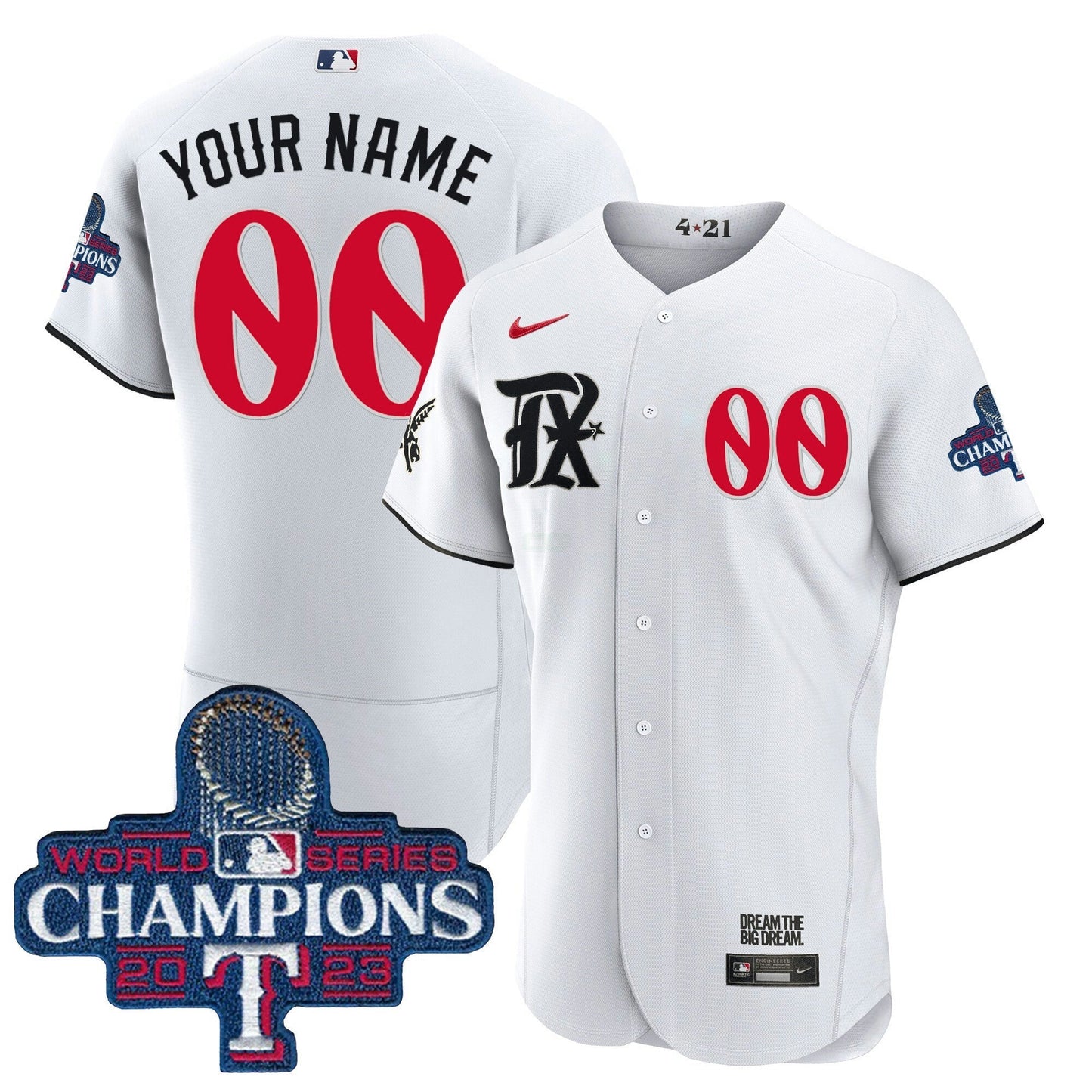 Camisa MLB Texas 2023 World Series Champions City Connect Flex Base Jersey