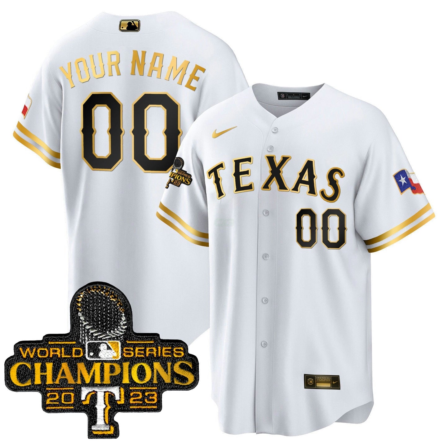 Camisa MLB Texas 2023 World Series Champions Cool Base Jersey
