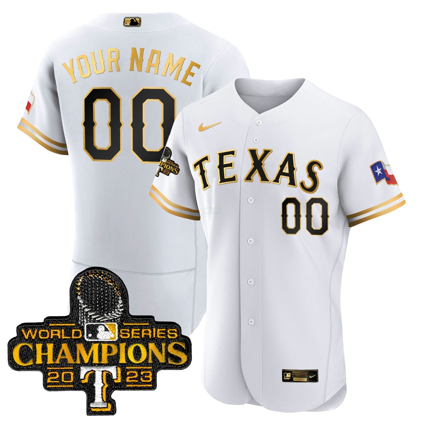 Camisa MLB Texas 2023 World Series Champions Flex Base Jersey