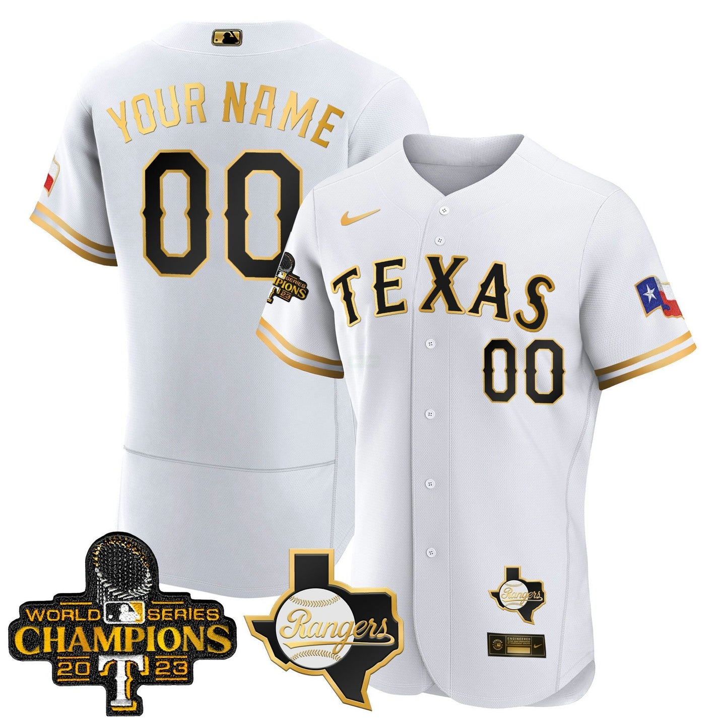 Camisa MLB Texas 2023 World Series Champions Flex Base Jersey V2