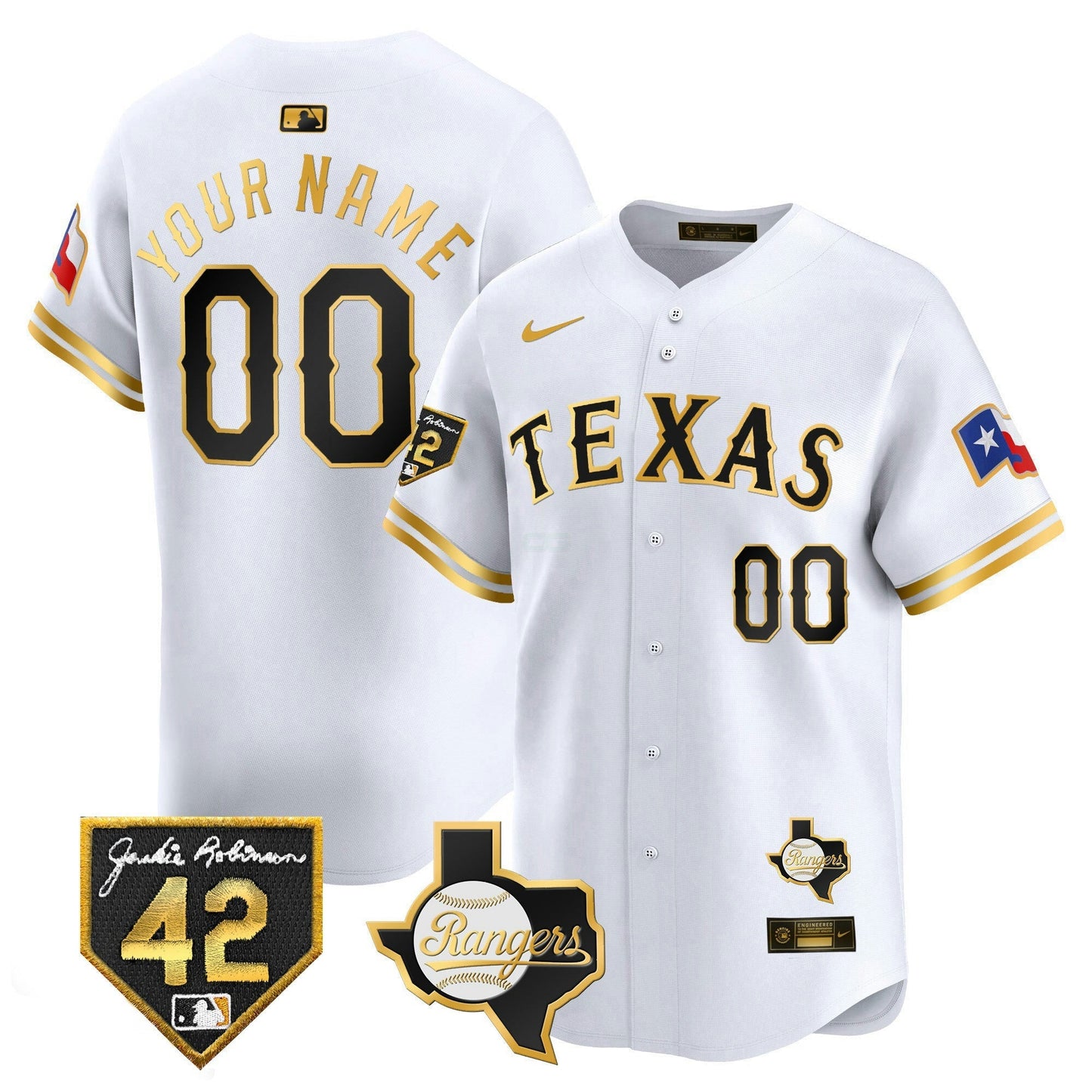Camisa MLB Texas 2024 Jackie Robinson Patch Vapor Premier Limited Jersey