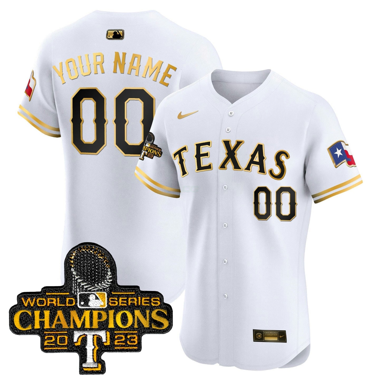 Camisa MLB Texas World Series Champions Vapor Premier Elite Jersey