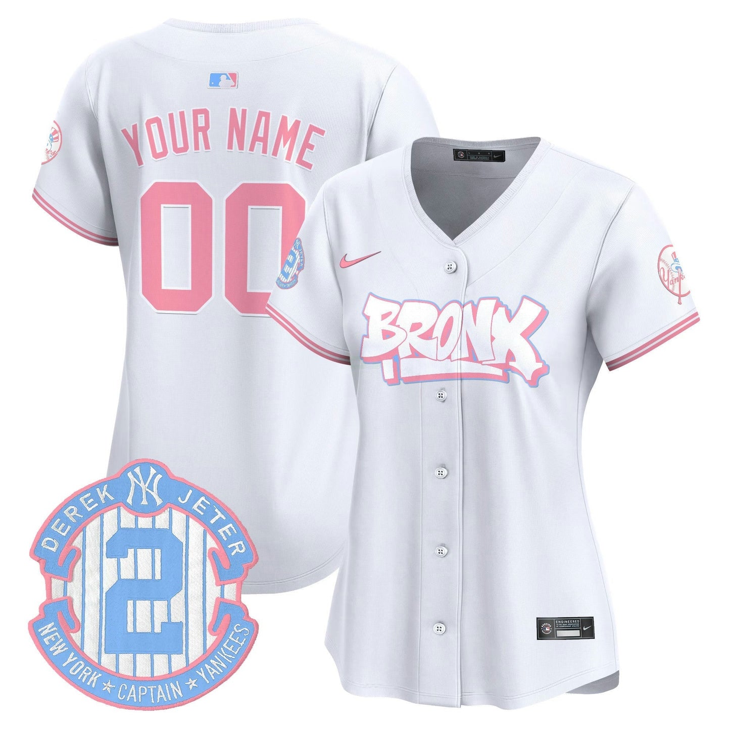 Camisa MLB The Bronx Graffiti Bubblegum Pink Vapor Premier Limited Jersey V2