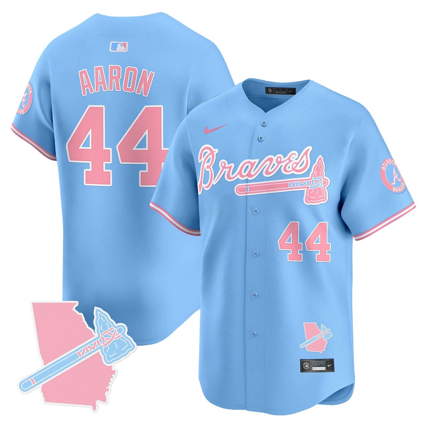 Camisa MLB Unisex Atlanta Bubblegum Pink Vapor Premier Limited Jersey