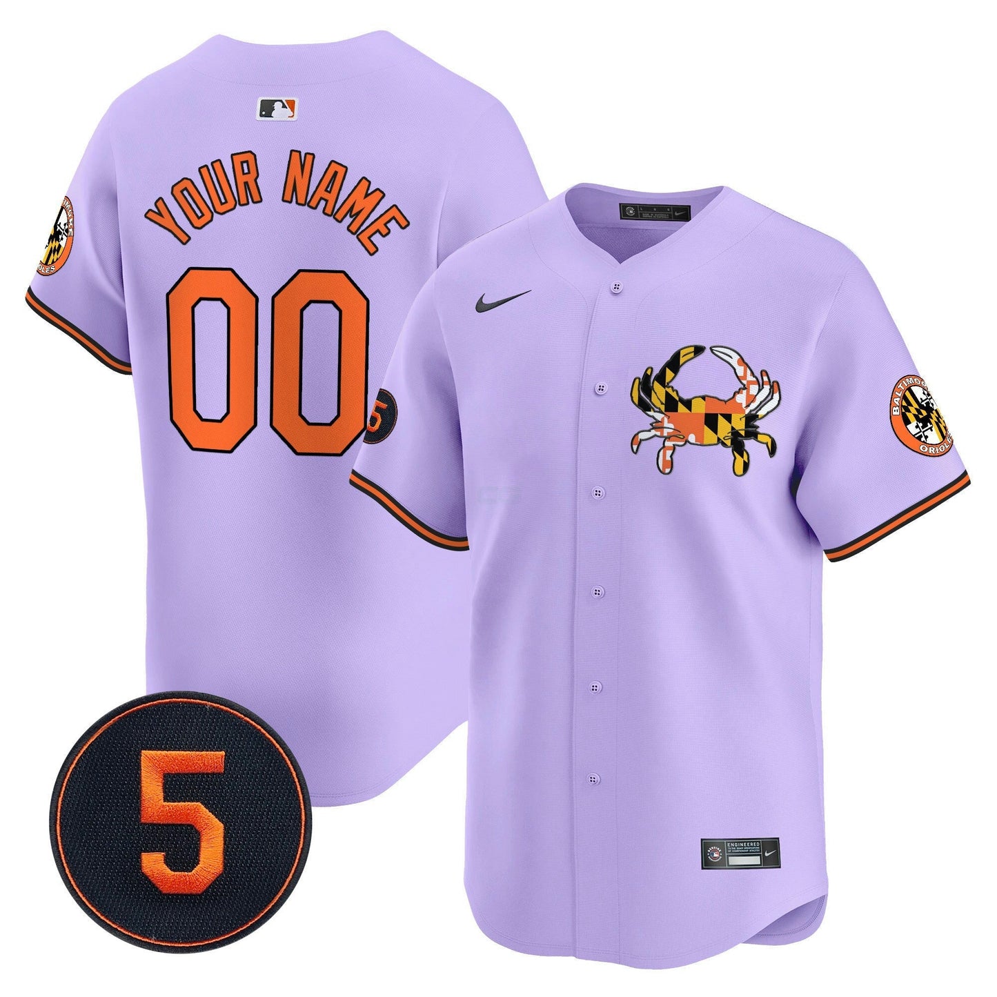 Camisa MLB Unisex Baltimore Robinson Patch Vapor Premier Limited Jersey V3 - Personalizada