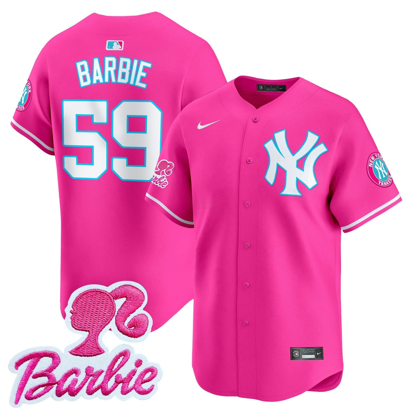 Camisa MLB New York Yankees Unisex Barbie Patch Vapor Premier Limited Jersey