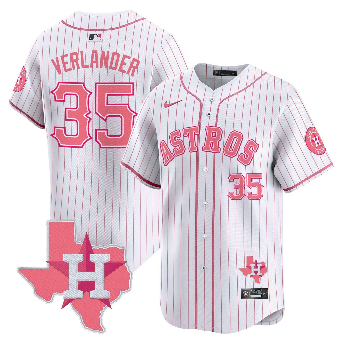Camisa MLB Houston Astros Unisex Bubblegum Pink Vapor Premier Limited Jersey V2