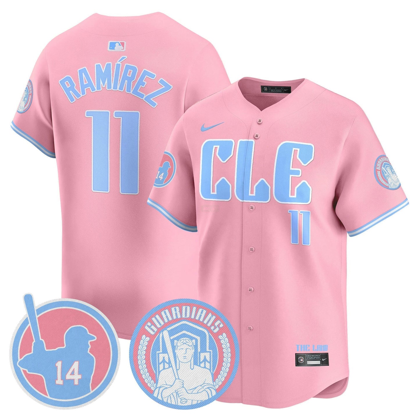 Camisa MLB Unisex Cleveland Bubblegum Pink Vapor Premier Limited Jersey