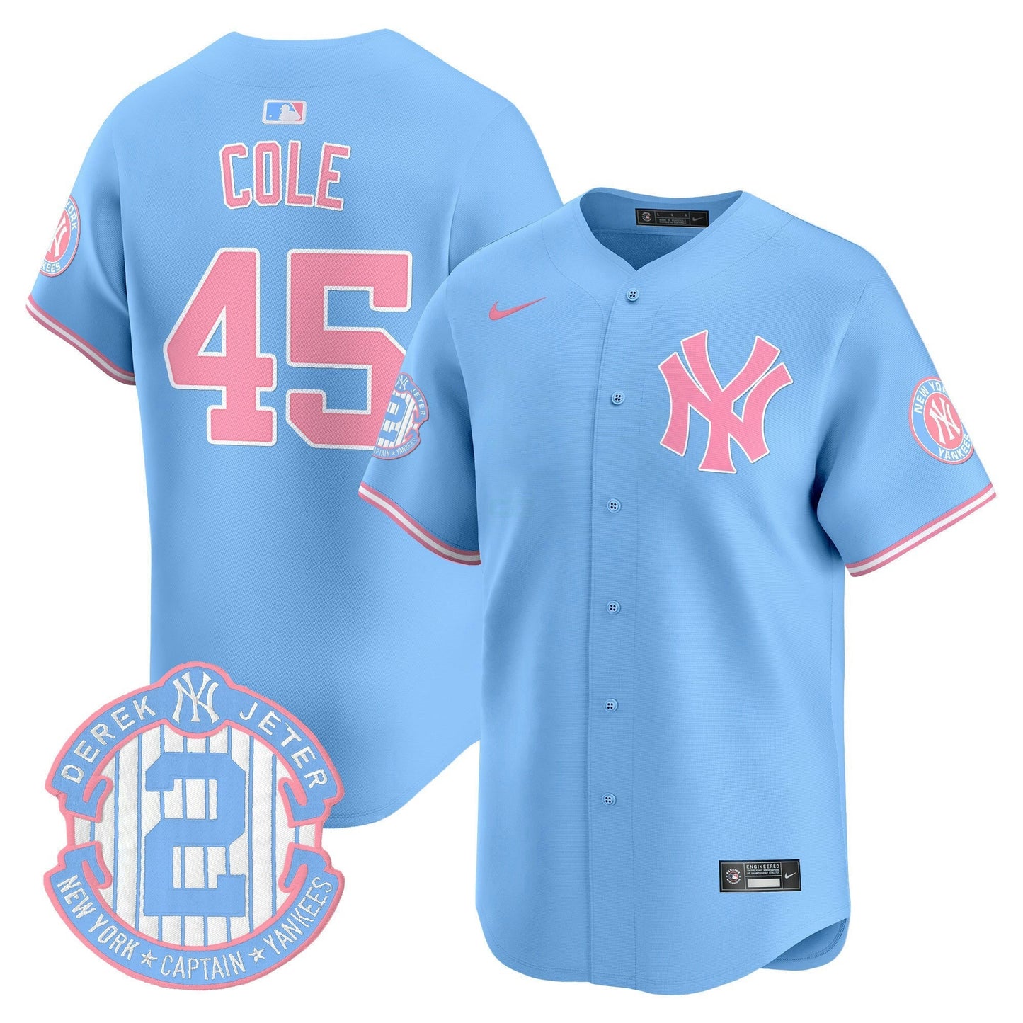 Camisa MLB Unisex New York Bubblegum Pink Vapor Premier Limited Jersey