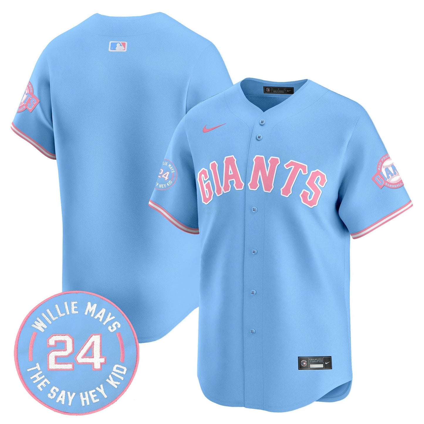 Camisa MLB Unisex San Francisco Bubblegum Pink Vapor Premier Limited Jersey